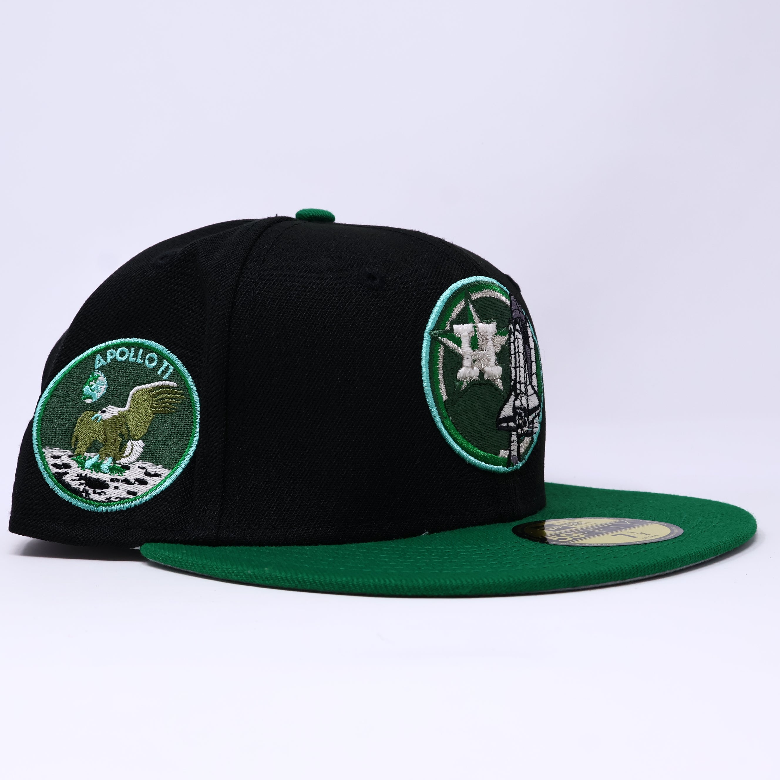 NWT 1/2 Black Houston Astros Apollo 11 59FIFTY New Era Fitted Hat Cap