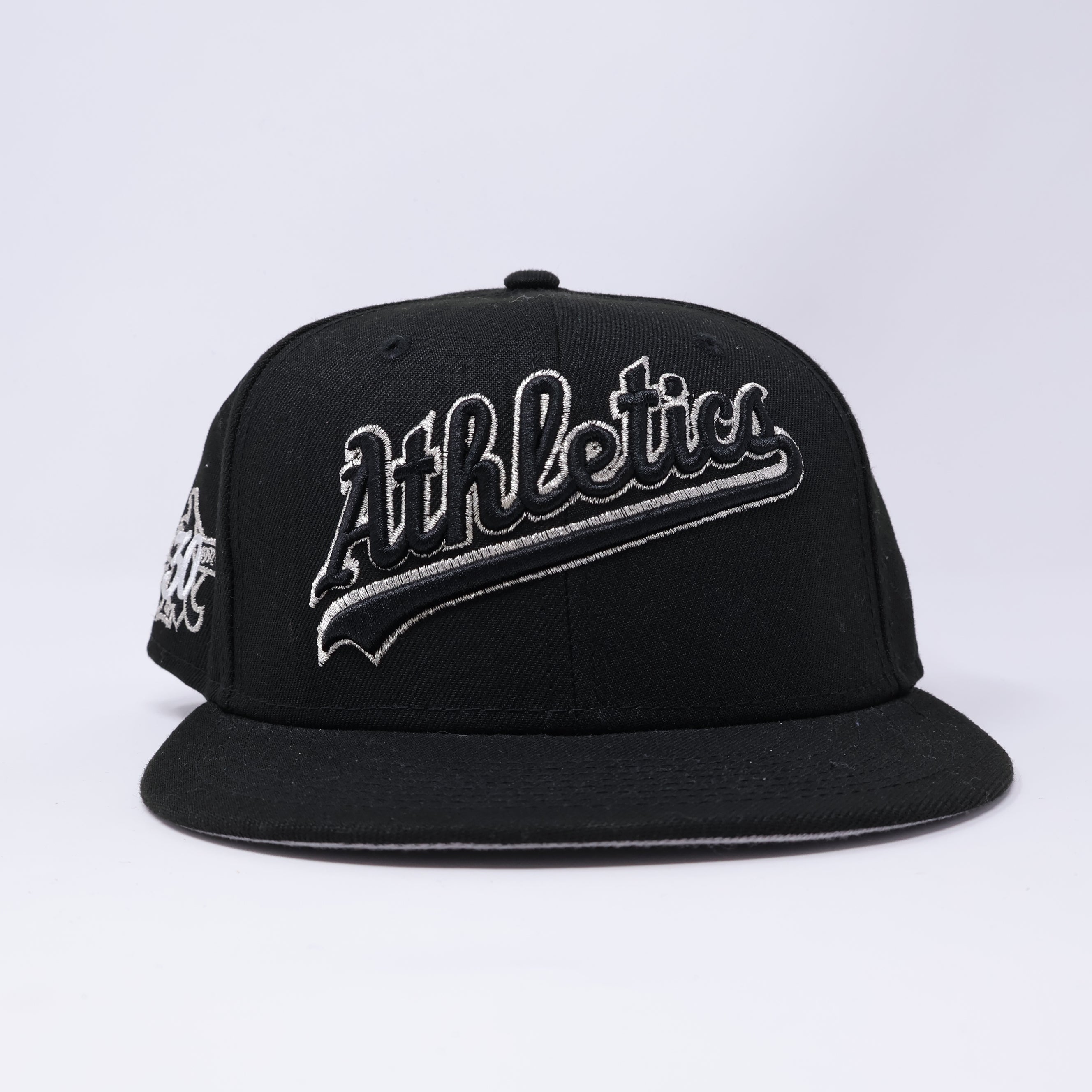 USED 1/8 Black Oakland Athletics 30th Anniversary 59fifty New Era Fitted Hat Cap