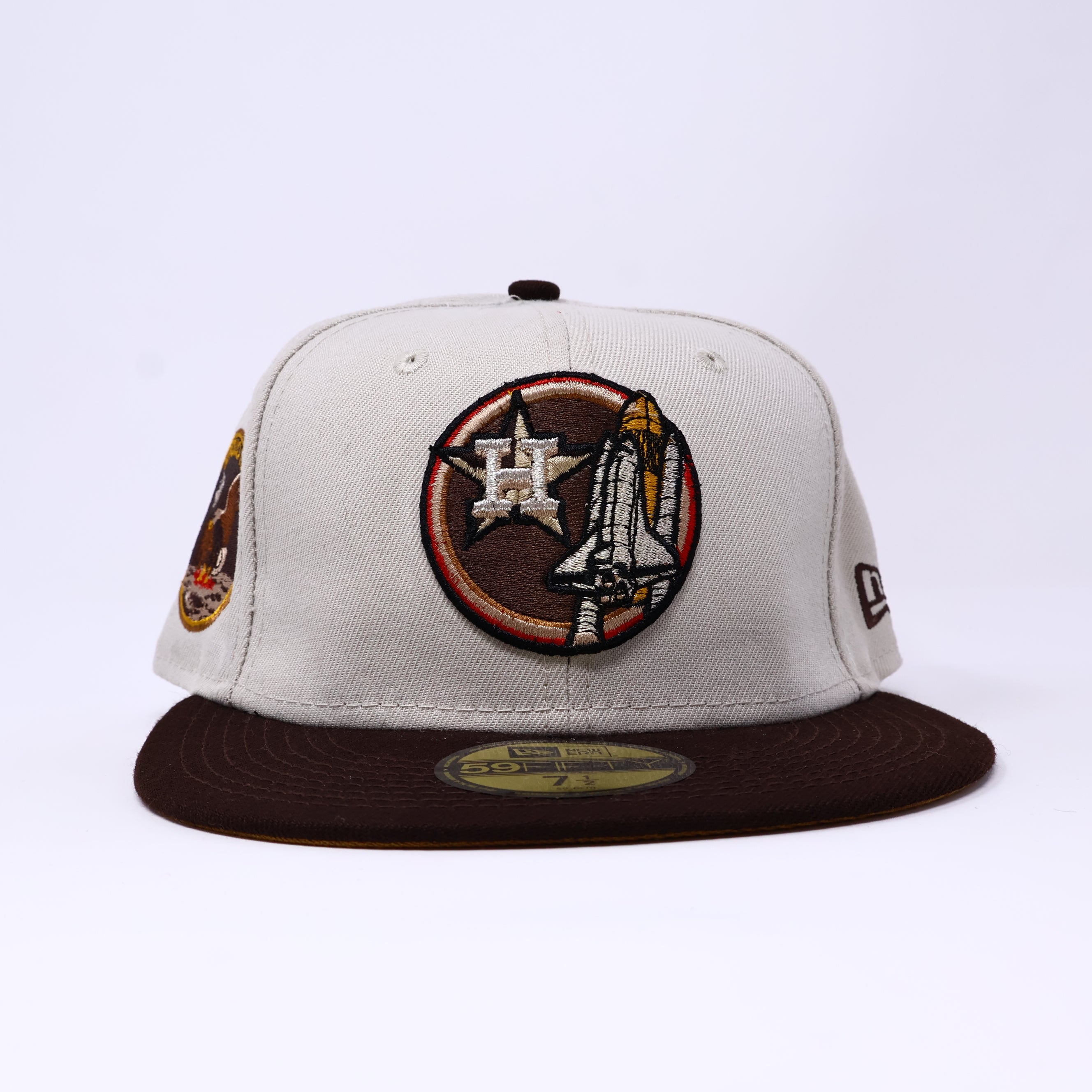 NWT 1/2 Stone Houston Astros Apollo 11 59FIFTY New Era Fitted Hat Cap