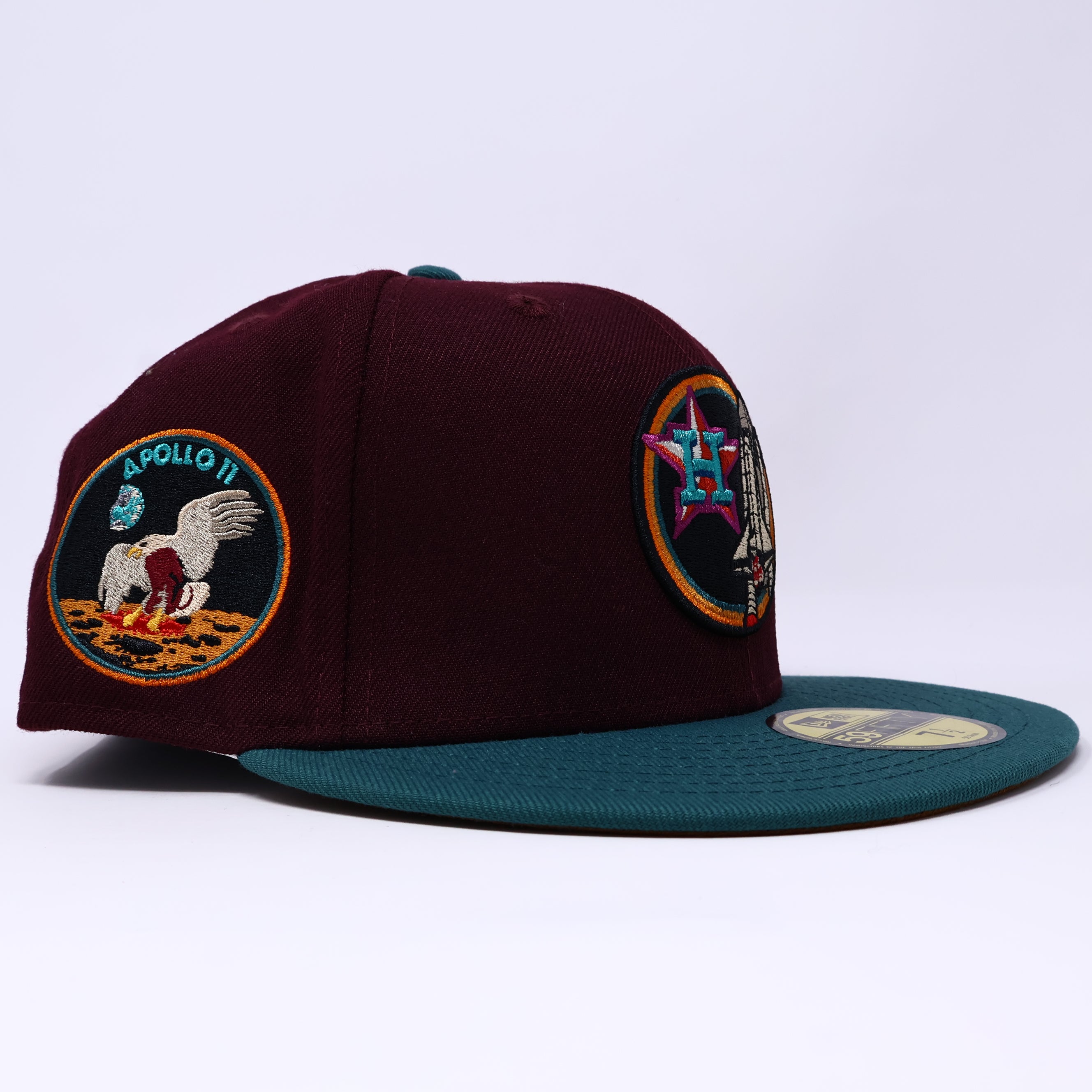 NWT 1/2 Maroon Houston Astros Apollo 11 59FIFTY New Era Fitted Hat Cap
