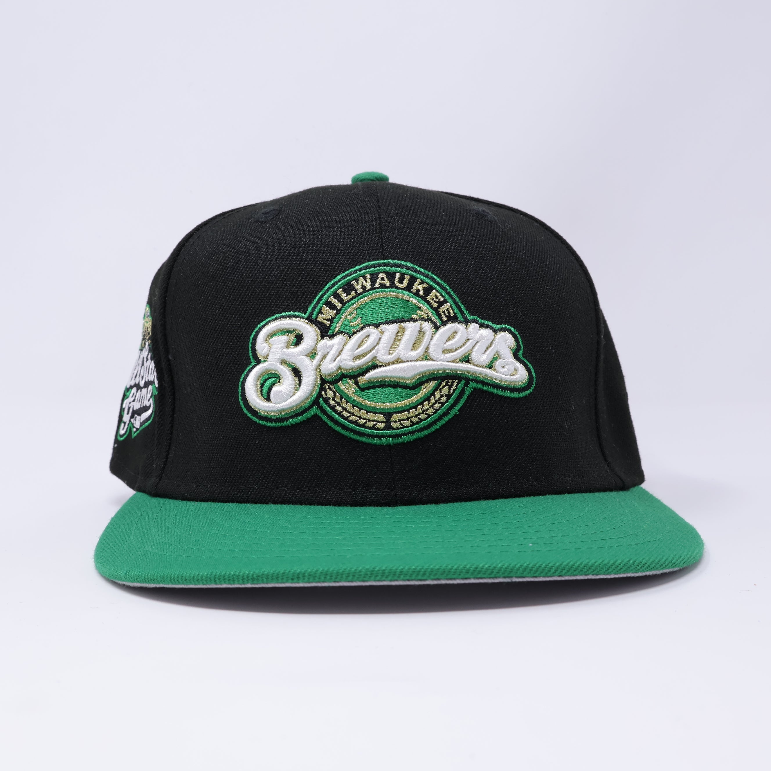 1/8 USED Black Milwaukee Brewers All Star Game Green 59fifty New Era Fitted Hat Cap