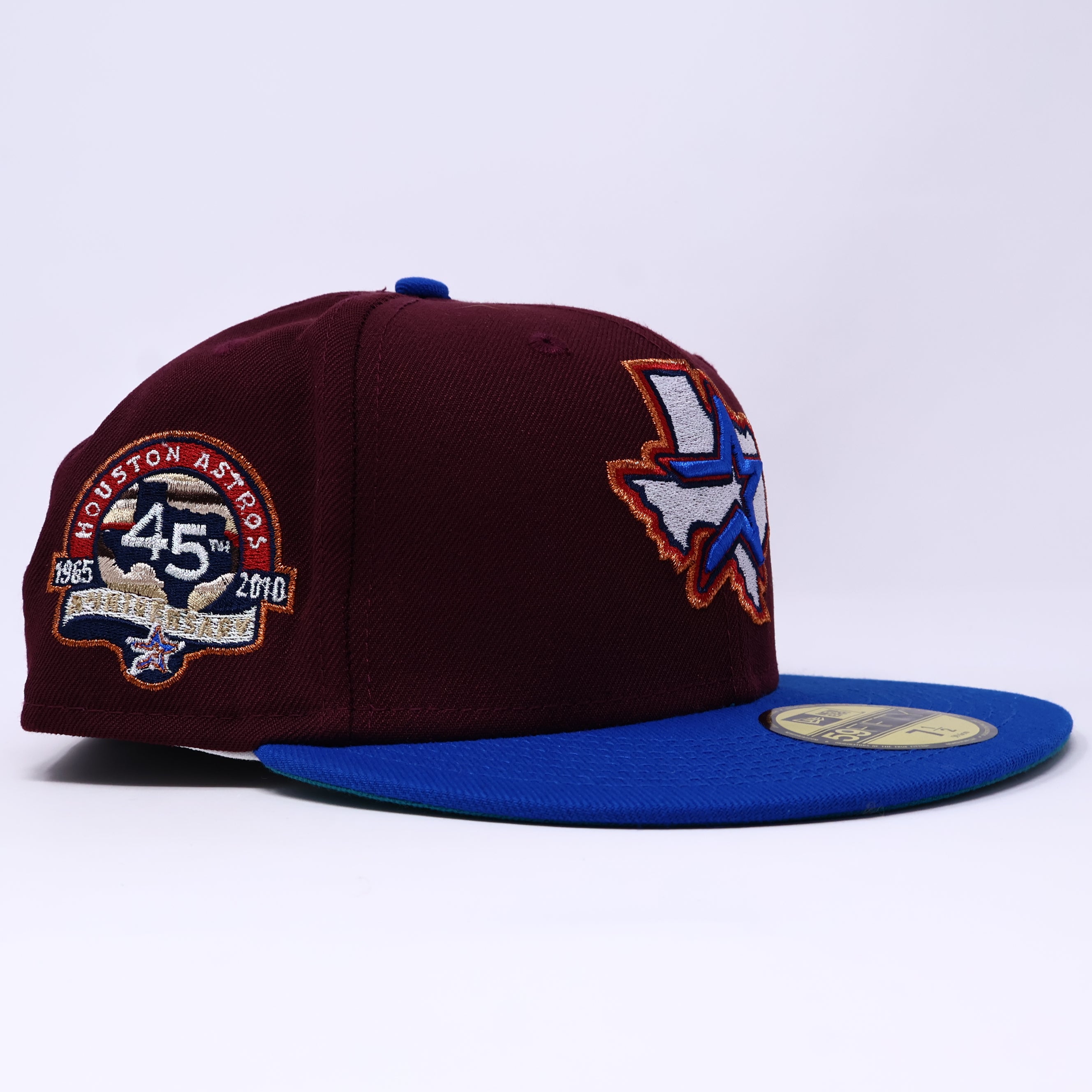 NWT 1/2 Maroon Houston Astros 45th Anniversary 59FIFTY New Era Fitted Hat Cap