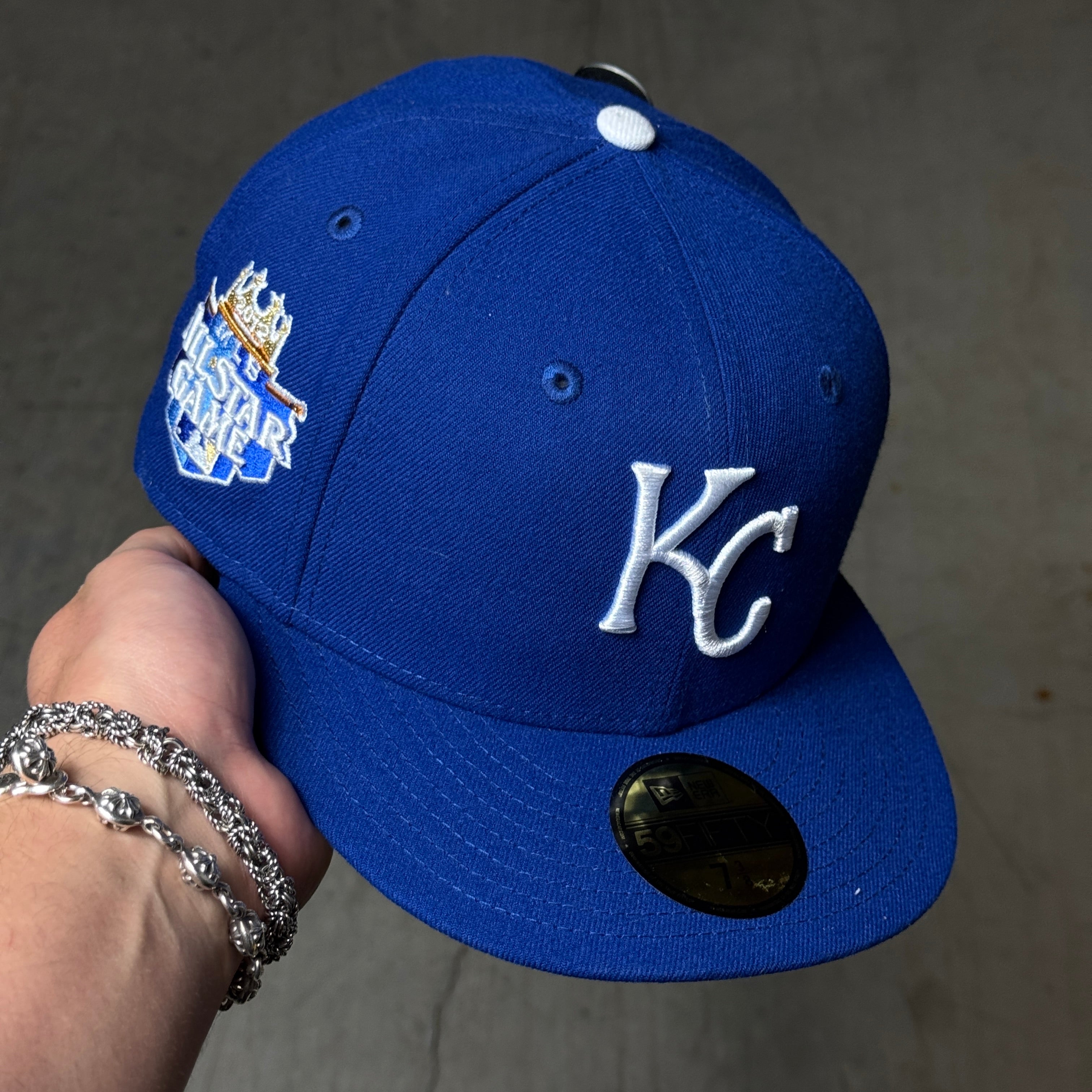 NWT 3/8 Blue Kansas City Royals 2012 All Star Game 59fifty New Era Fitted Hat Cap