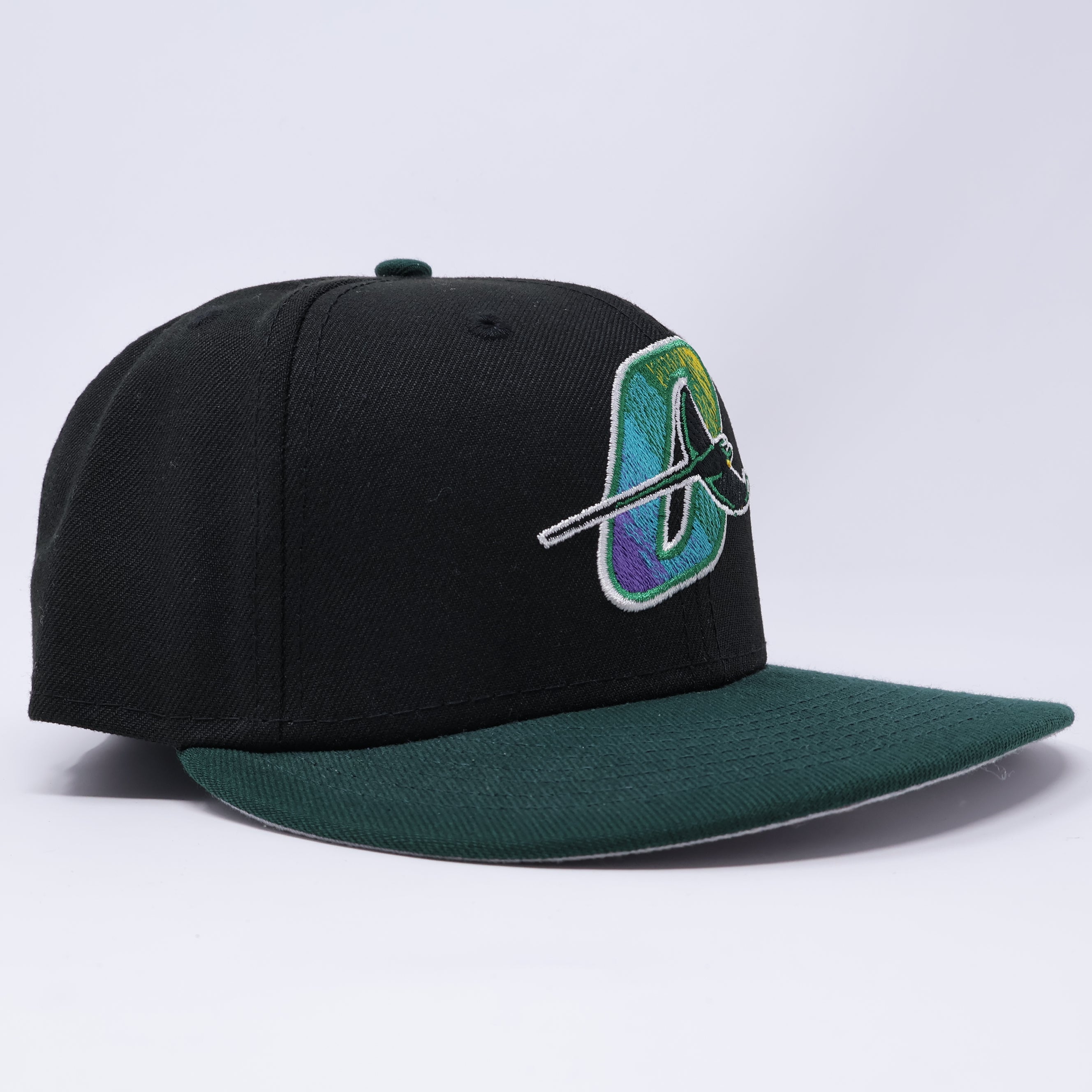 USED 1/8 Black Orlando Minor League Rays 59fifty New Era Fitted Hat Cap
