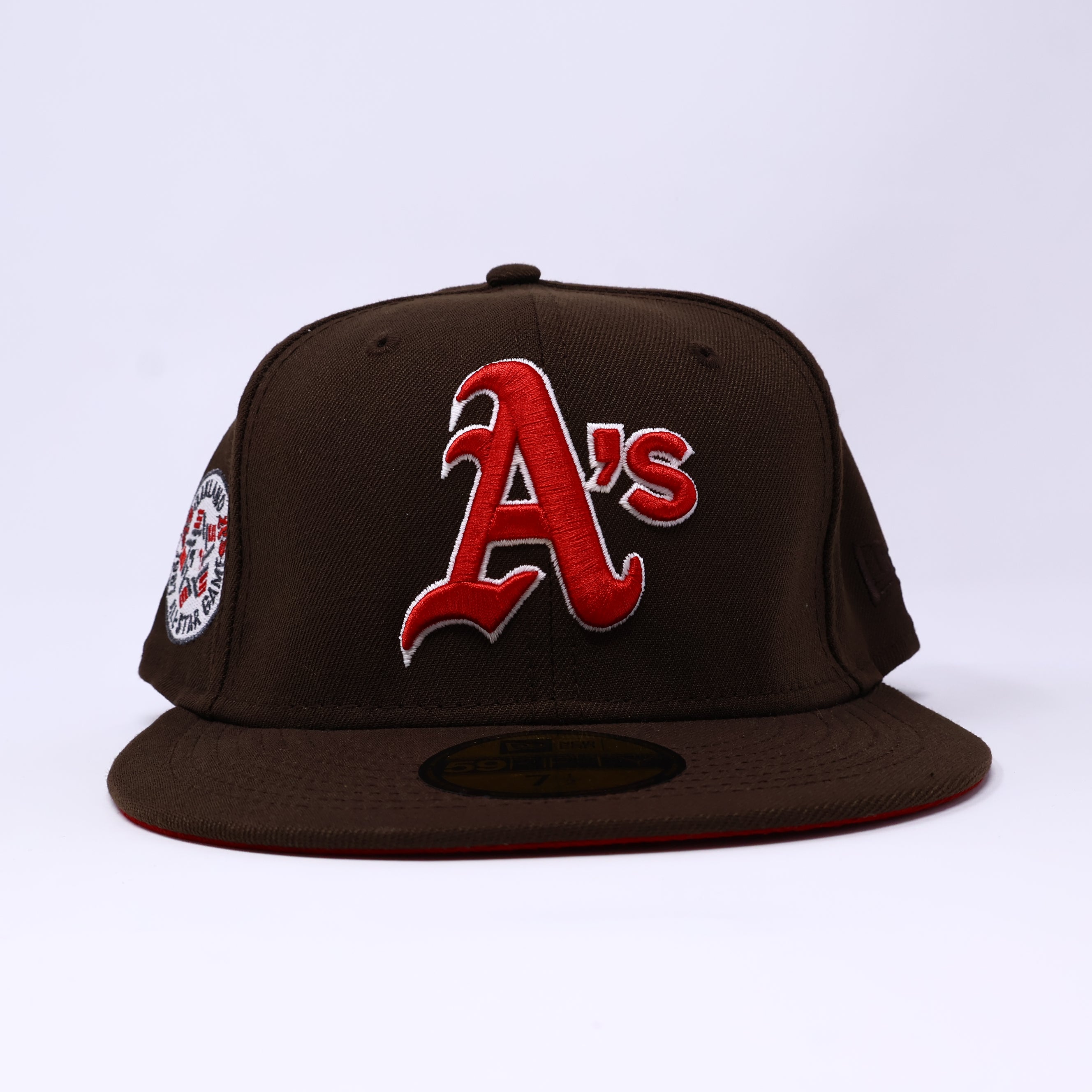 NWT 1/2 Brown Oakland Athletics 1987 All Star Game 59FIFTY New Era Fitted Hat Cap
