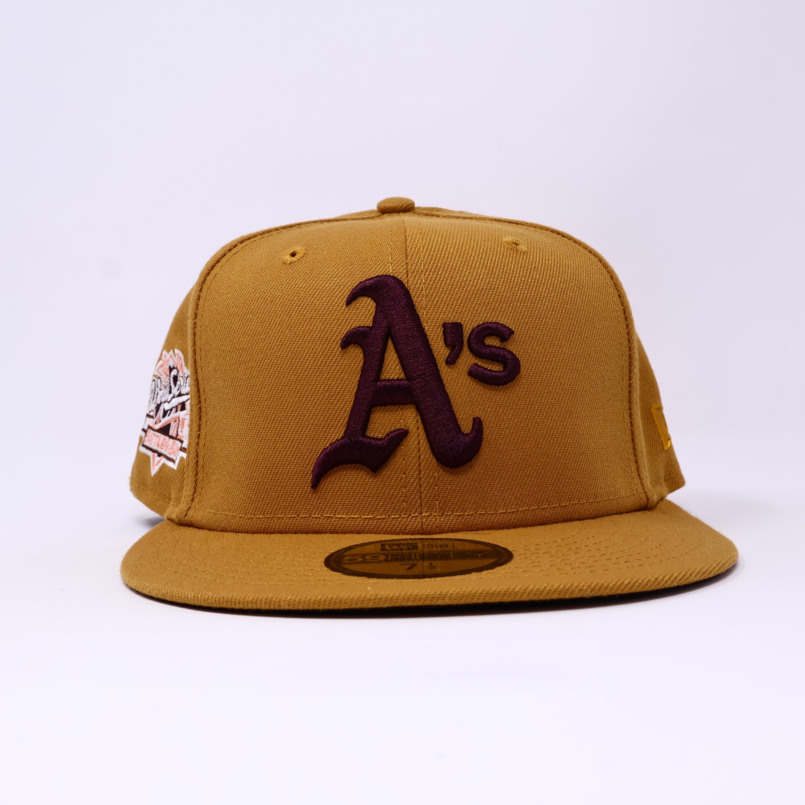 NWT 1/2 Tan Oakland Athletics World Series 1989 World Series 59FIFTY New Era Fitted Hat Cap