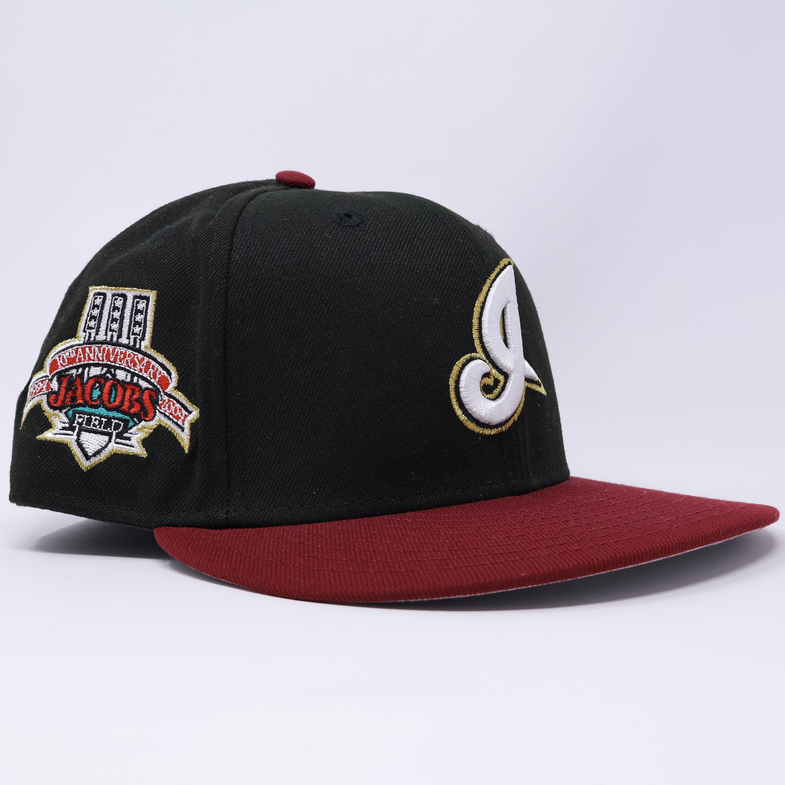 1/8 USED Black Cleveland Indians Guardians Jacob Field Anniversary 59fifty New Era Fitted Hat Cap