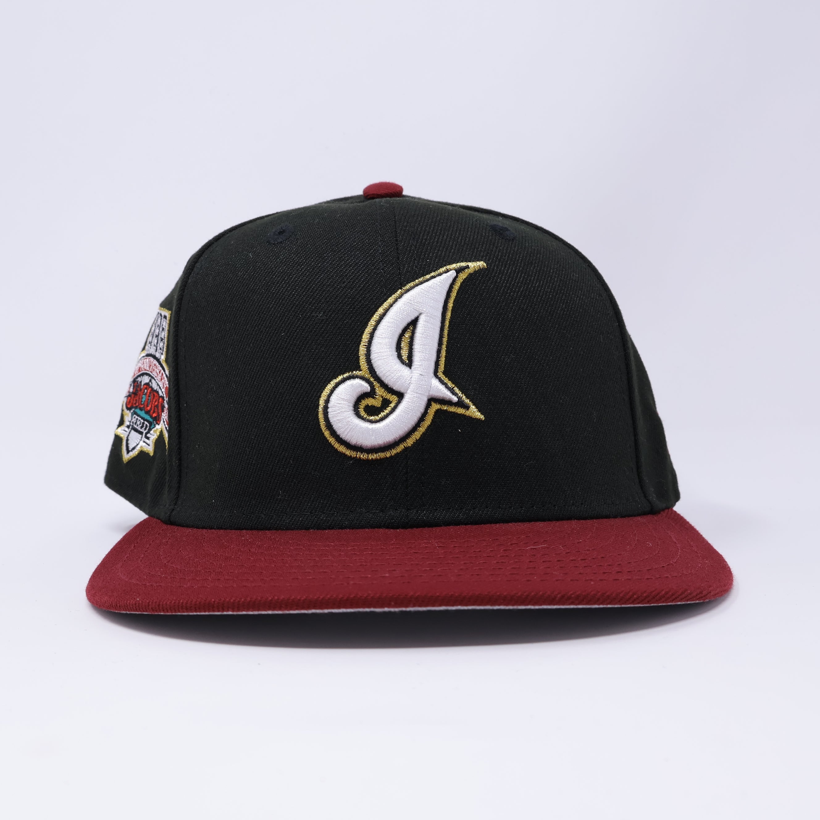 1/8 USED Black Cleveland Indians Guardians Jacob Field Anniversary 59fifty New Era Fitted Hat Cap