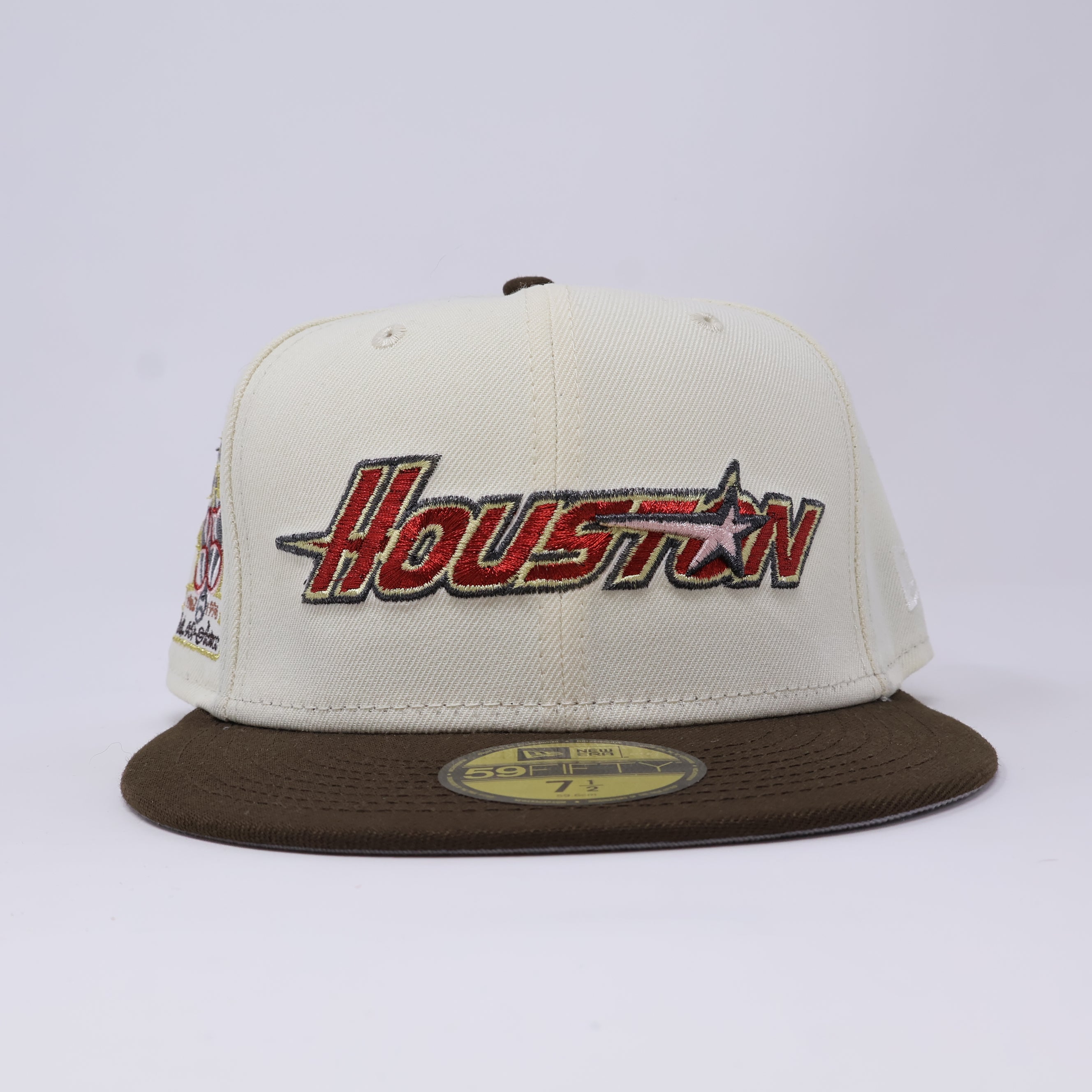 NWT 1/2 Cream Houston Astros 35th Anniversary 59FIFTY New Era Fitted Hat Cap