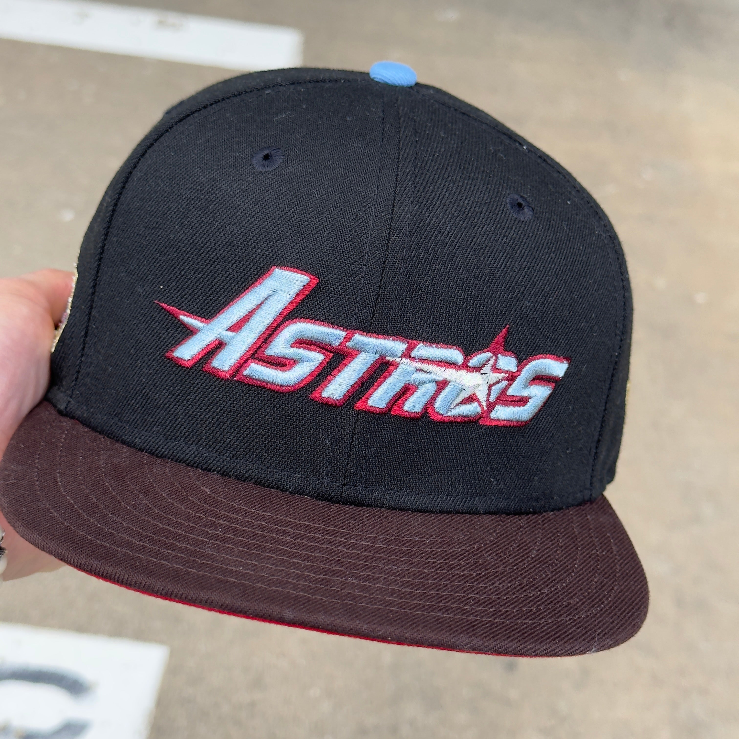 USED 1/2 Black Houston Astros Astrodome Original 59fifty New Era Fitted Hat Cap (Copy)