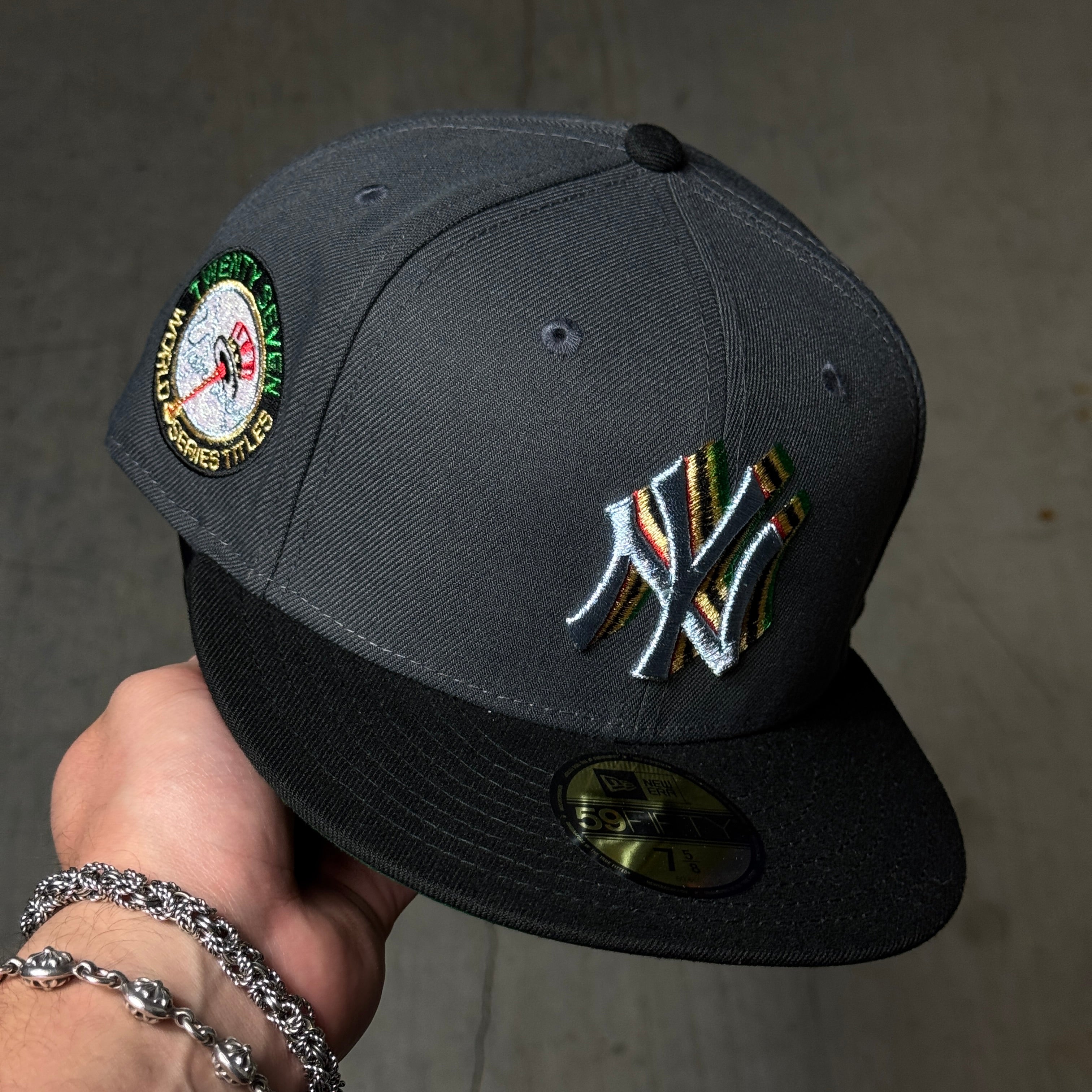 NWT 5/8 Gray New York Yankees Twenty Seven Series 59fifty New Era Fitted Hat Cap