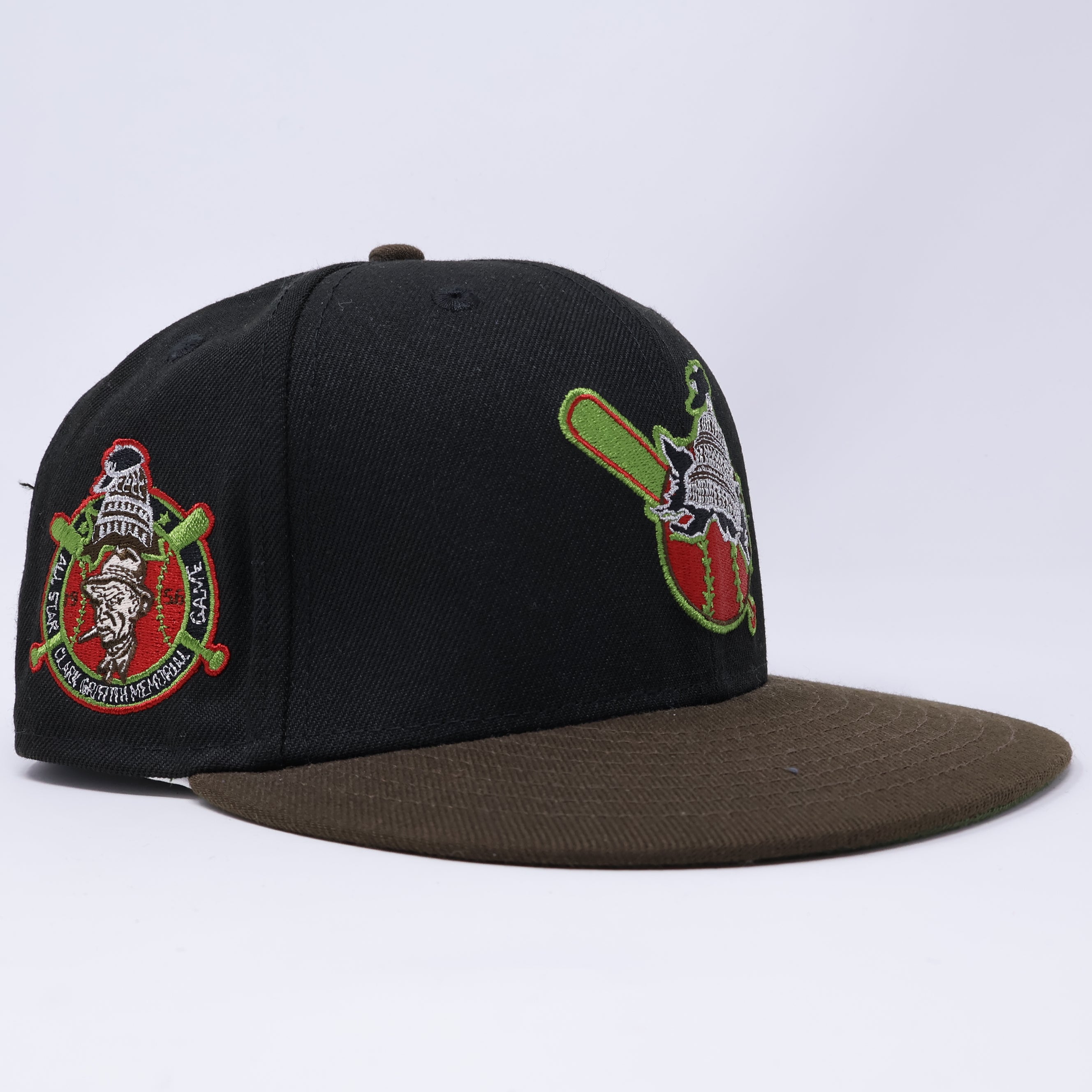 USED 1/8 Black Washington Senators 59fifty New Era Fitted Hat Cap