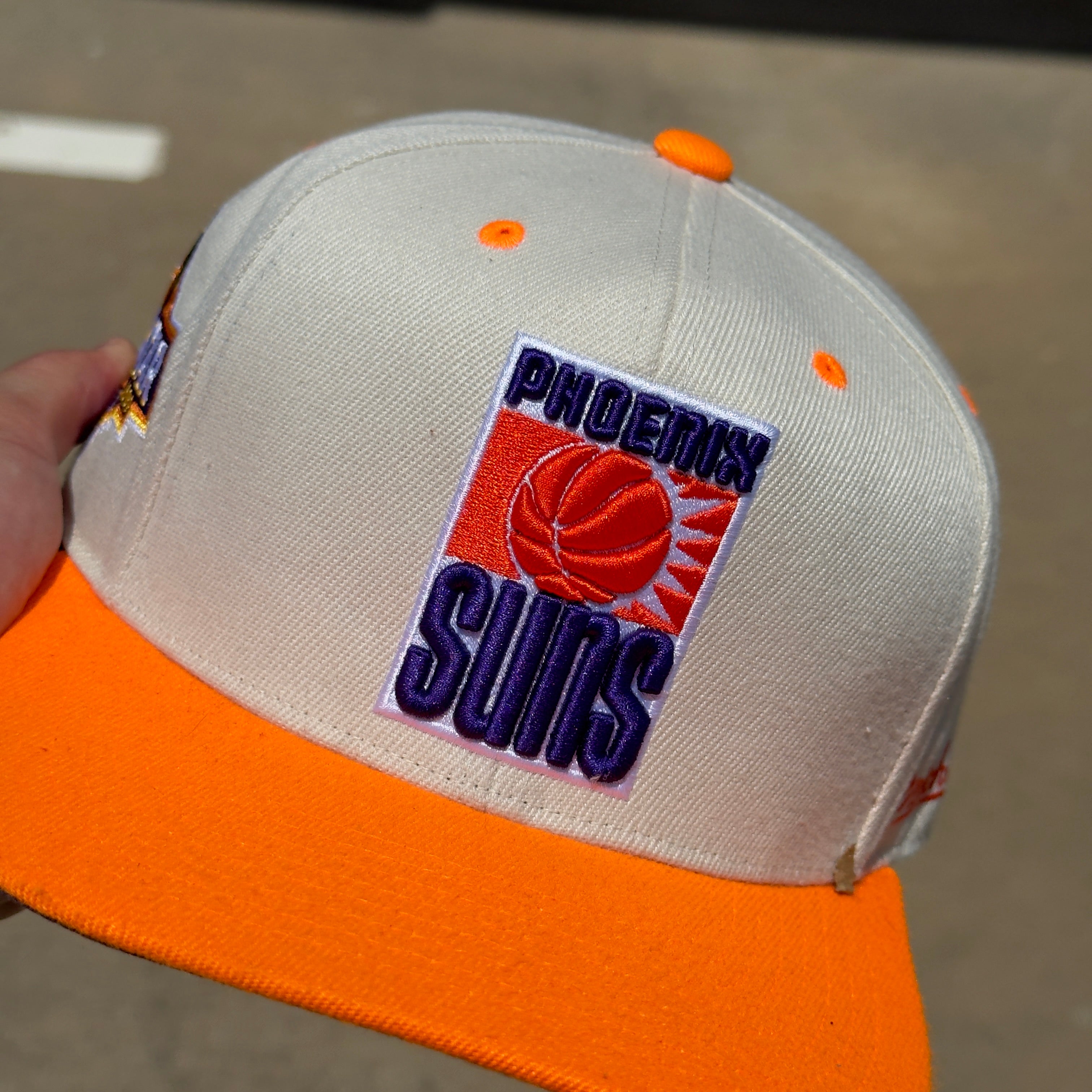 USED 3/8 Stone Mitchell and Ness Phoenix Suns All Star 2009 Nostalgia Fitted Hat