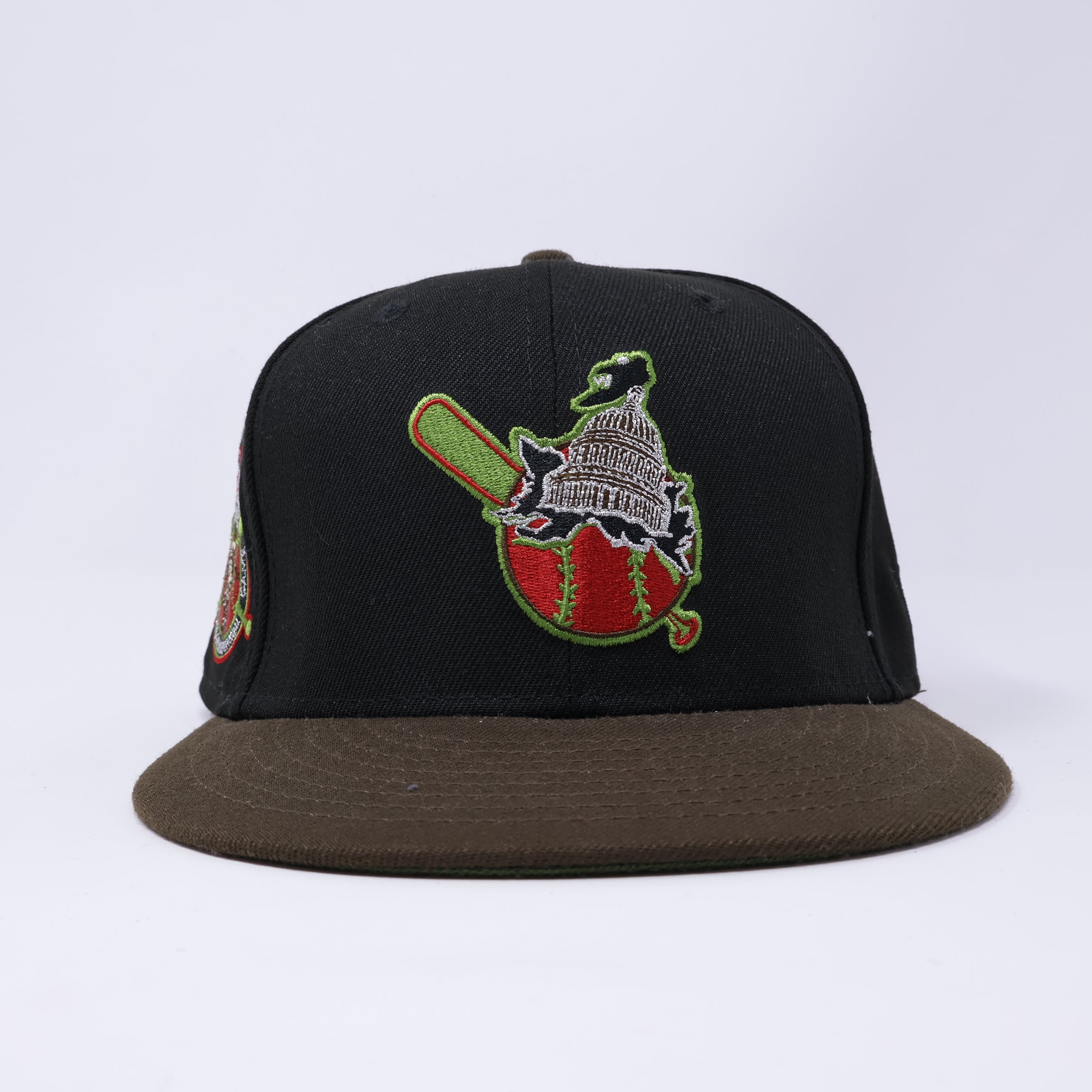 USED 1/8 Black Washington Senators 59fifty New Era Fitted Hat Cap