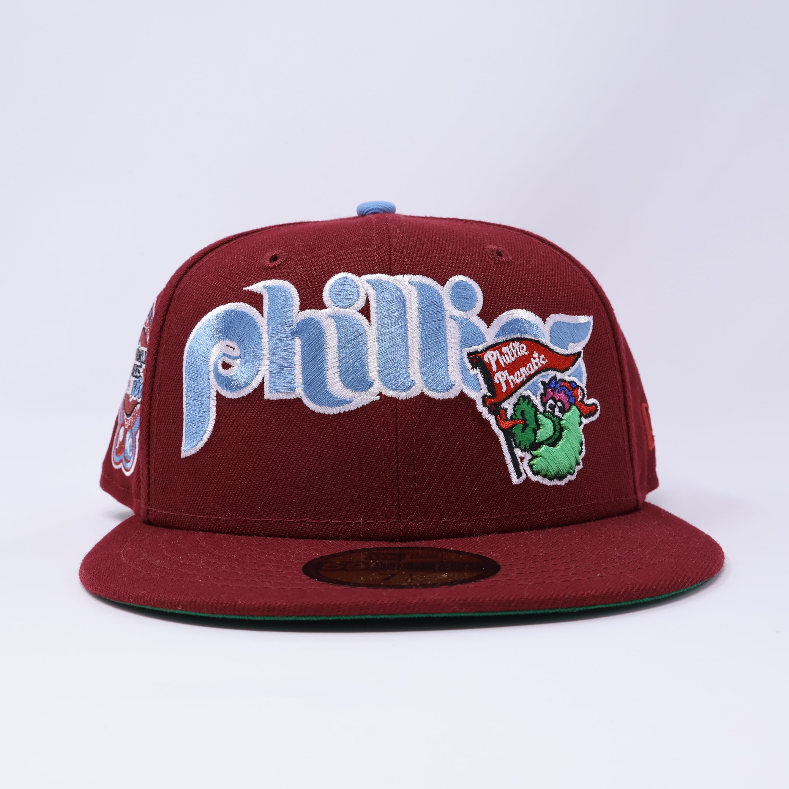 USED 1/4 Maroon Philadelphia Phillies 1980 World Series 59fifty New Era Fitted Hat Cap