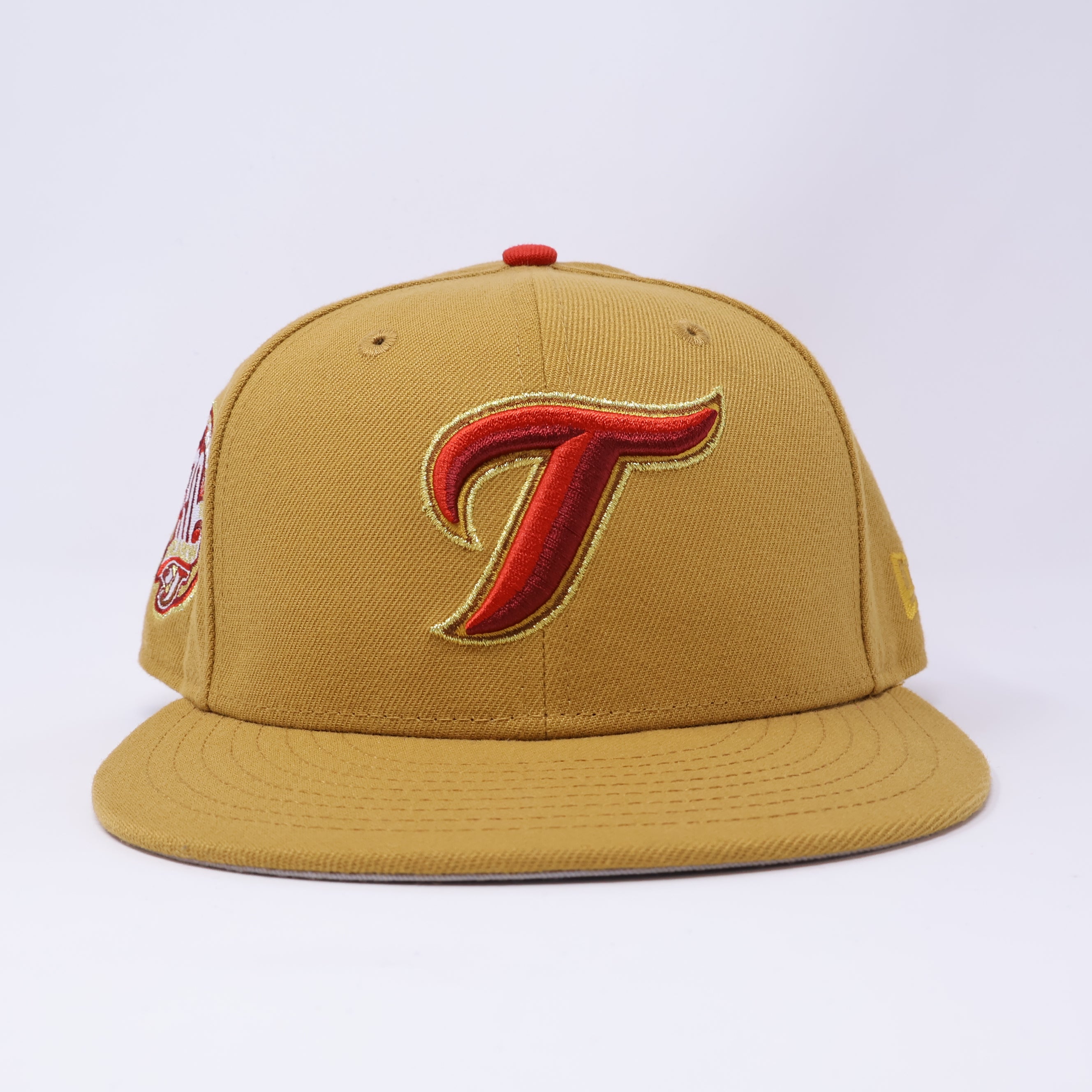 USED 3/8 Khaki Toronto Blue Jays 30th Season 59fifty New Era Fitted Hat Cap