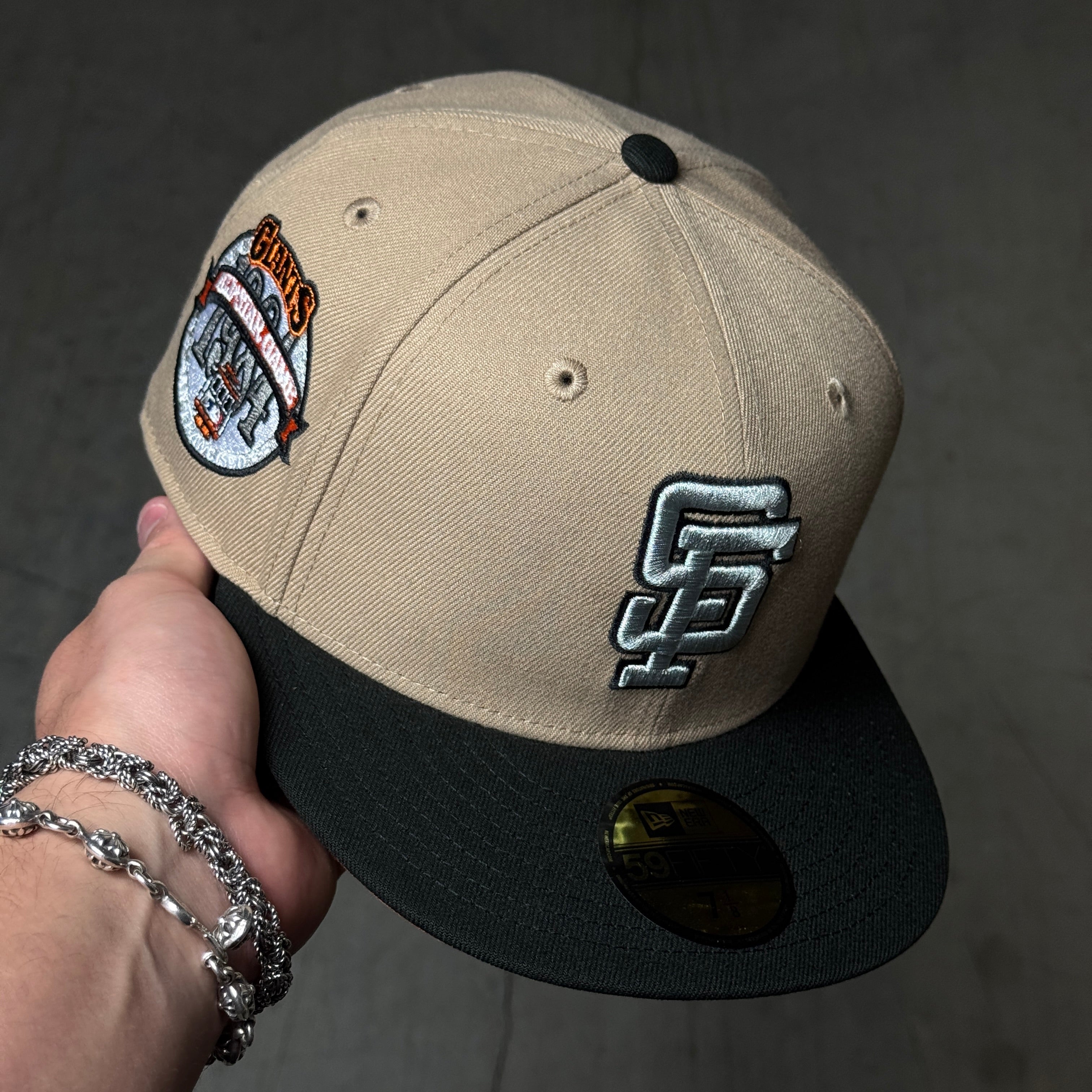 NWT 1/8 Khaki San Francisco Giants 1984 All Star Game 59fifty New Era Fitted Hat Cap