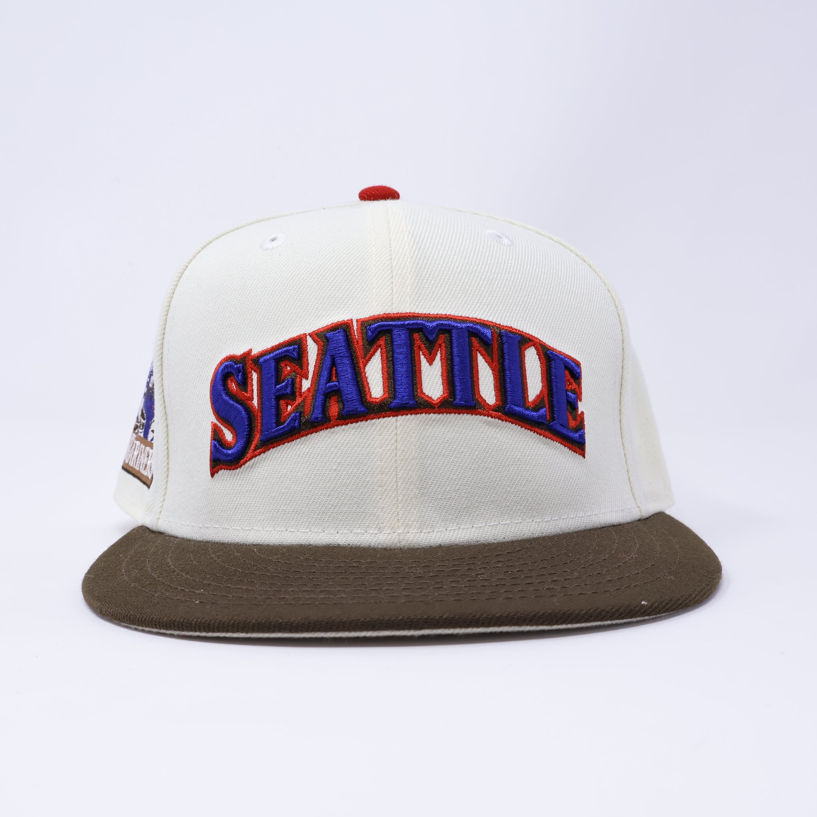 USED 1/8 Chrome Seattle Mariners 30th Anniversary 59fifty New Era Fitted Hat Cap