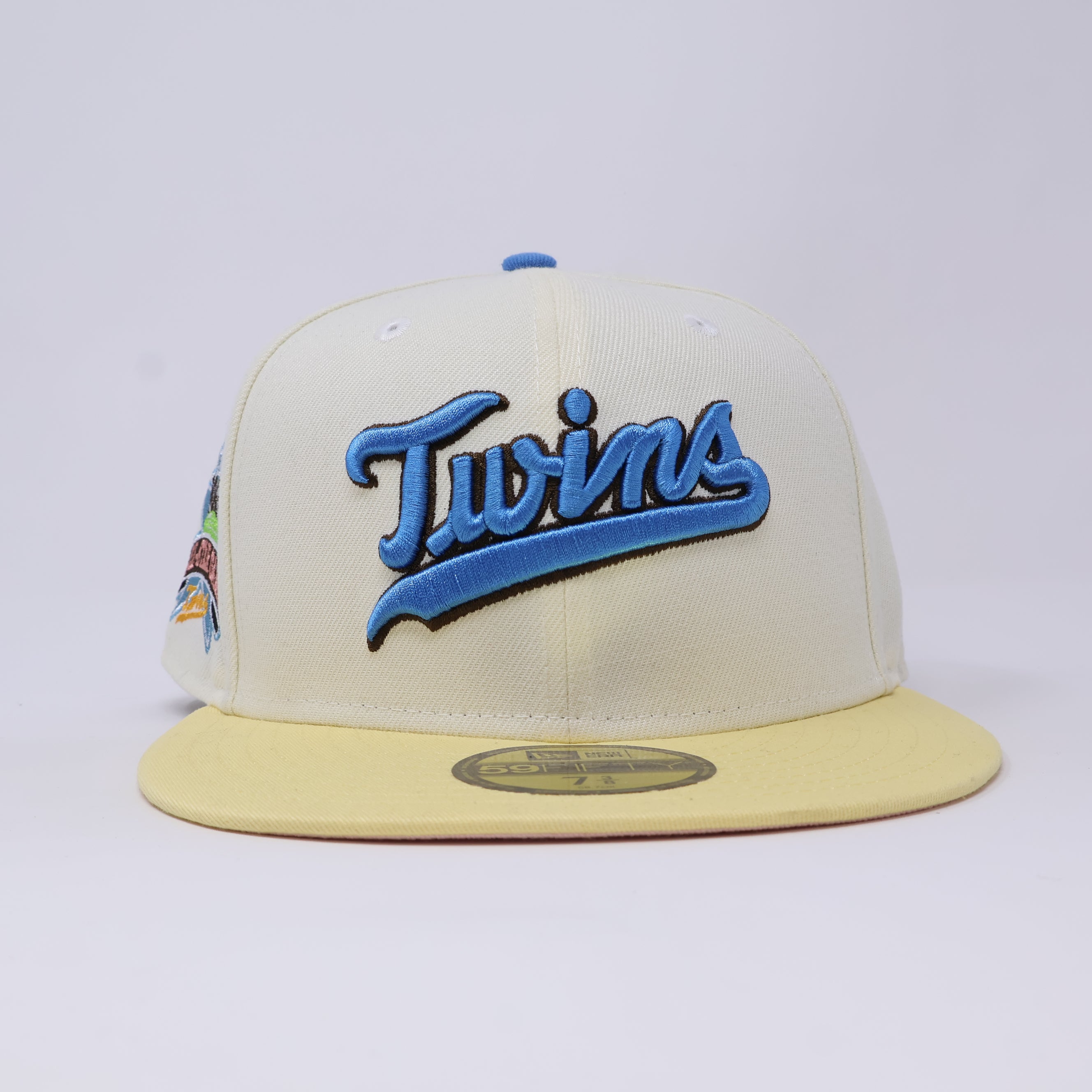 NWT 3/8 Chrome Minnesota Twins 1985 All Star Game 59fifty New Era Fitted Hat Cap