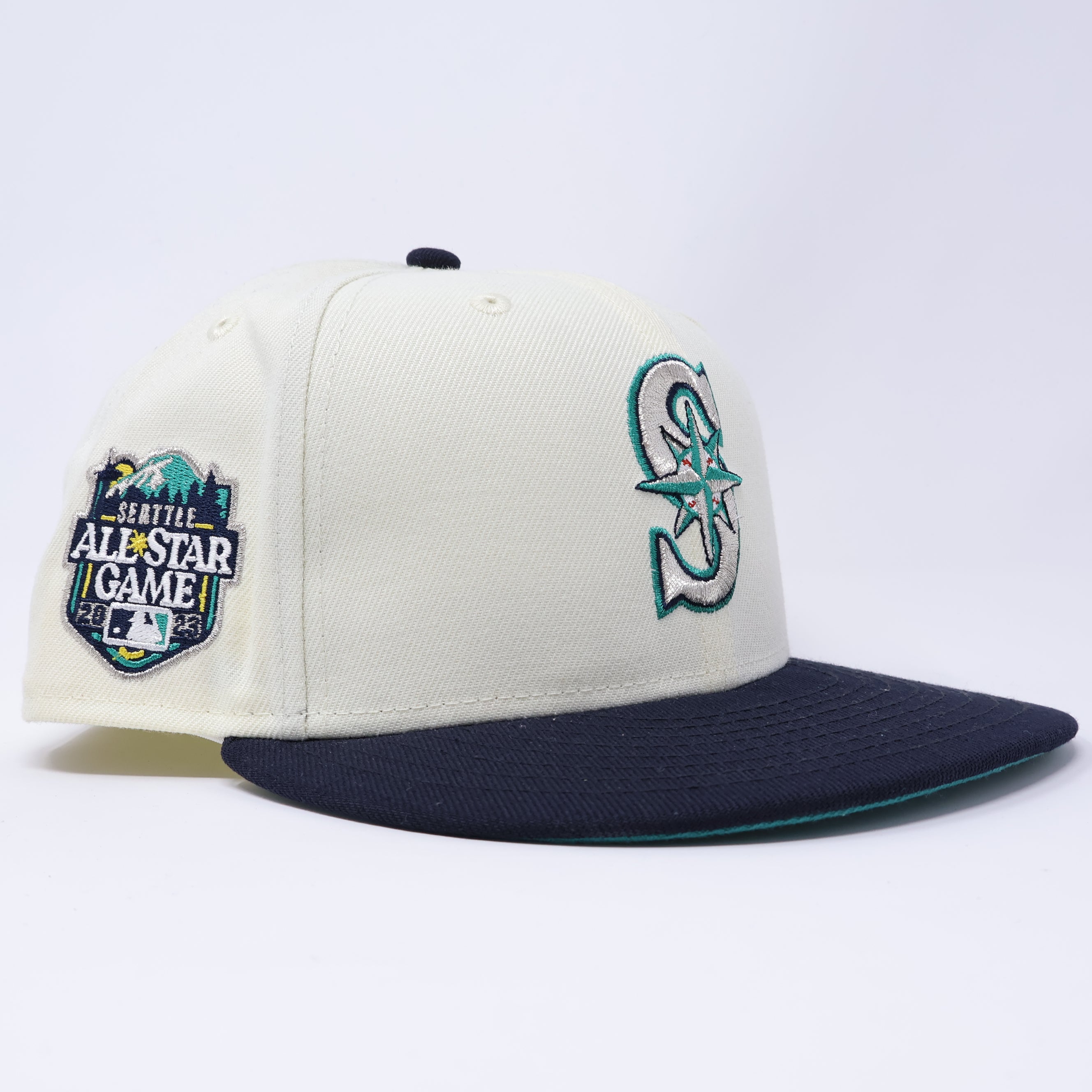 USED 3/4 Chrome Seattle Mariners 2023 All Star Game 59fifty New Era Fitted Hat Cap