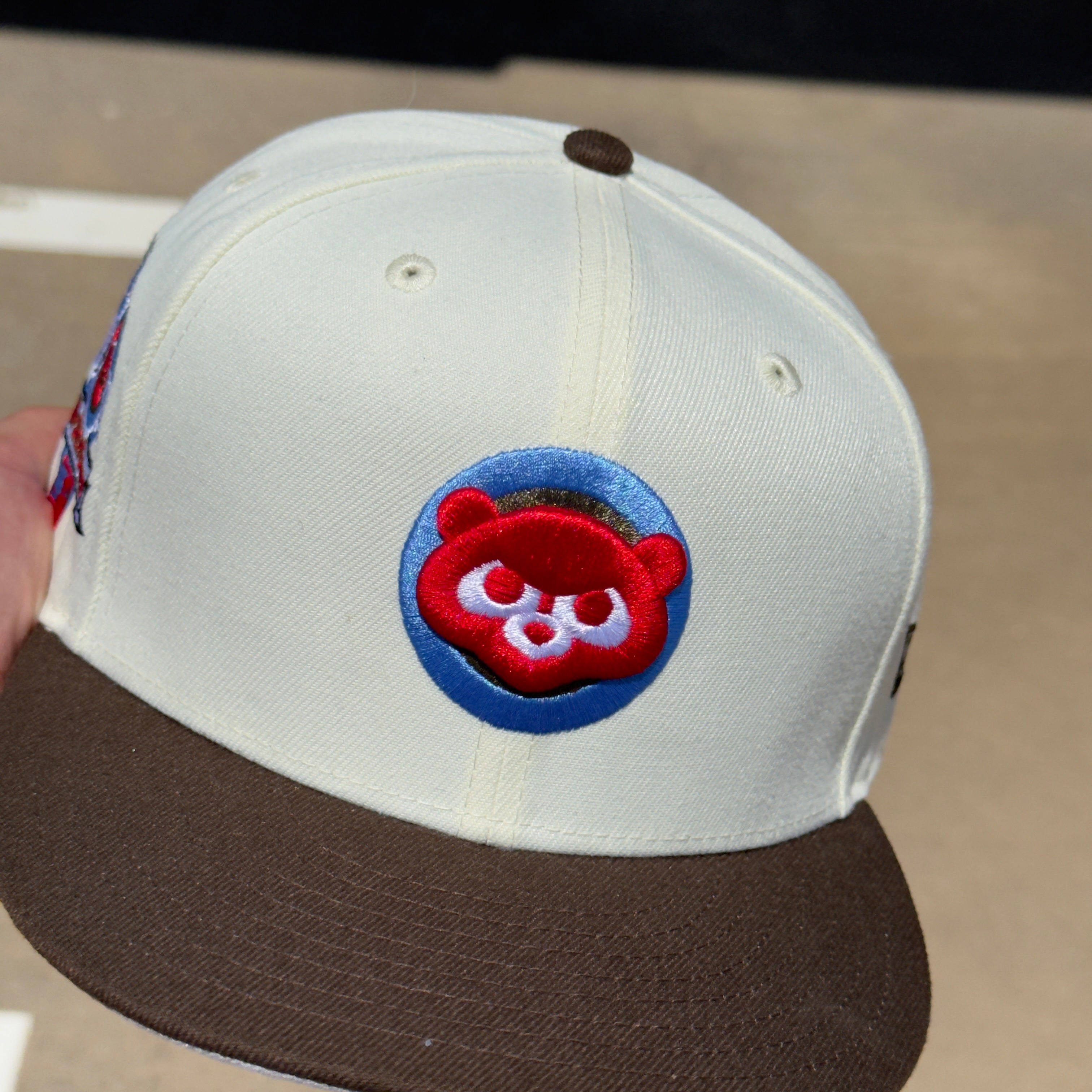 USED 1/2 Stone Chicago Cubs 1990 All Star Game 59FIFTY New Era Fitted Hat