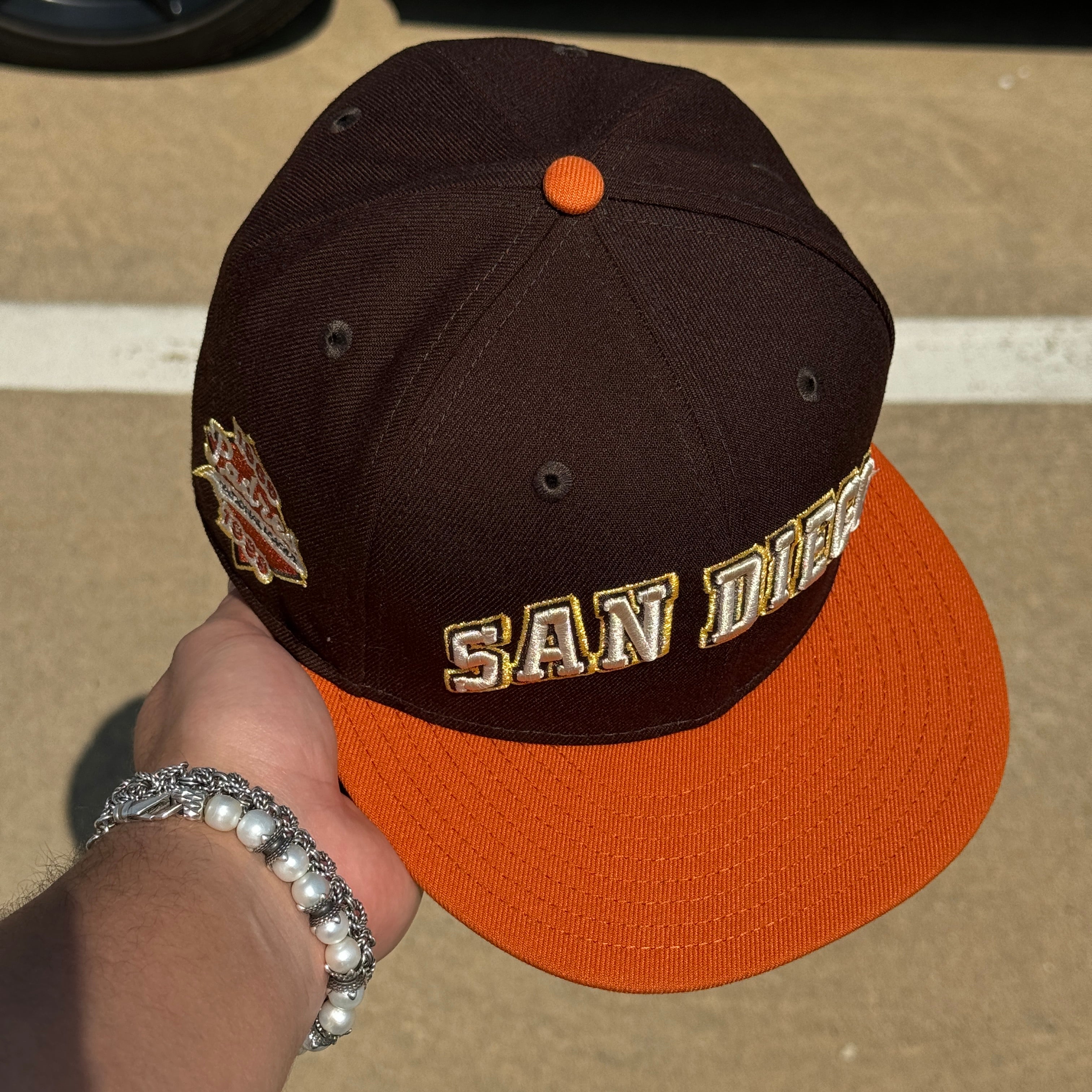 USED 1/8 Brown San Diego 1969 Padres National League 59fifty New Era Fitted Hat Cap