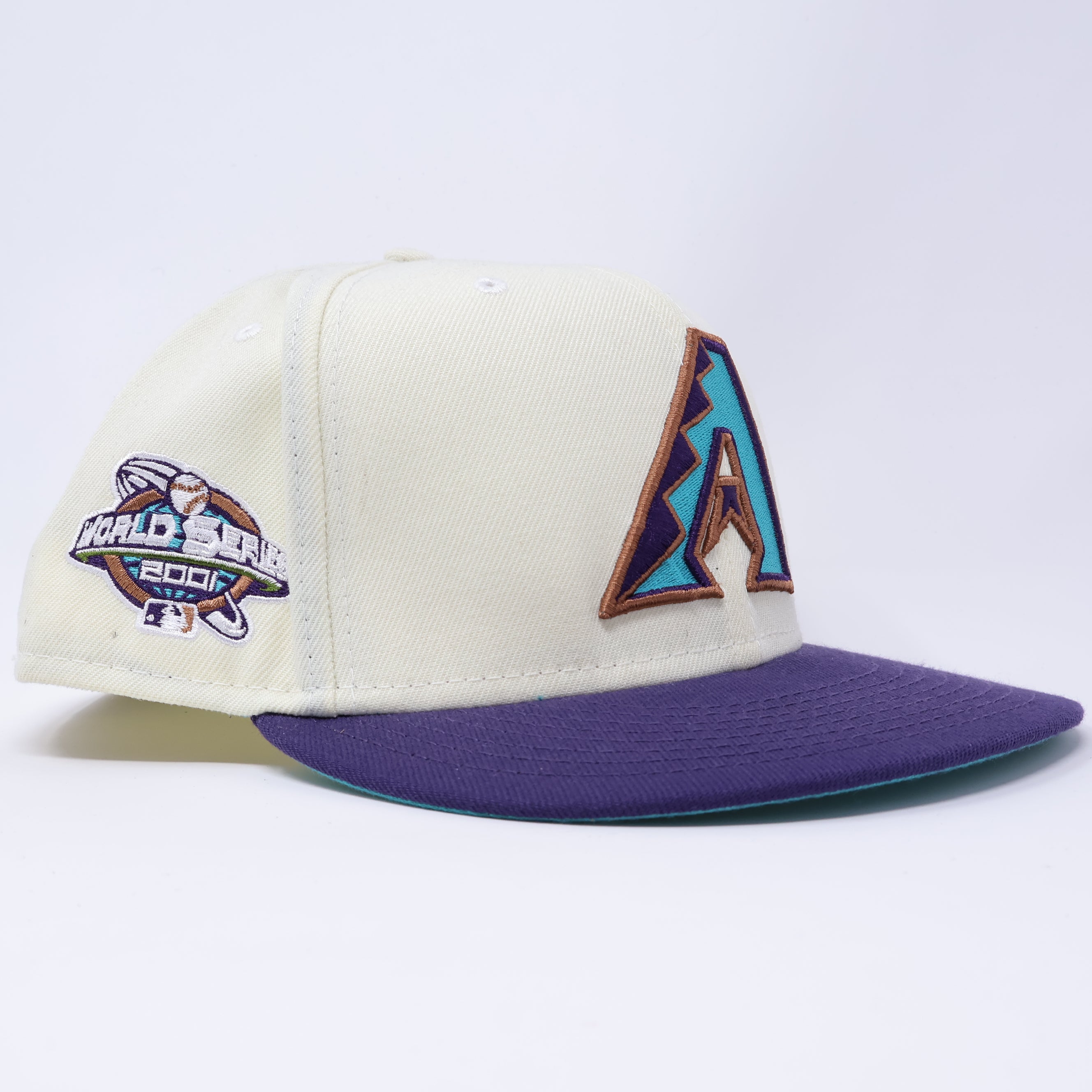 USED 8 Chrome Arizona Diamondbacks 2001 World Series 59fifty New Era Fitted Hat Cap