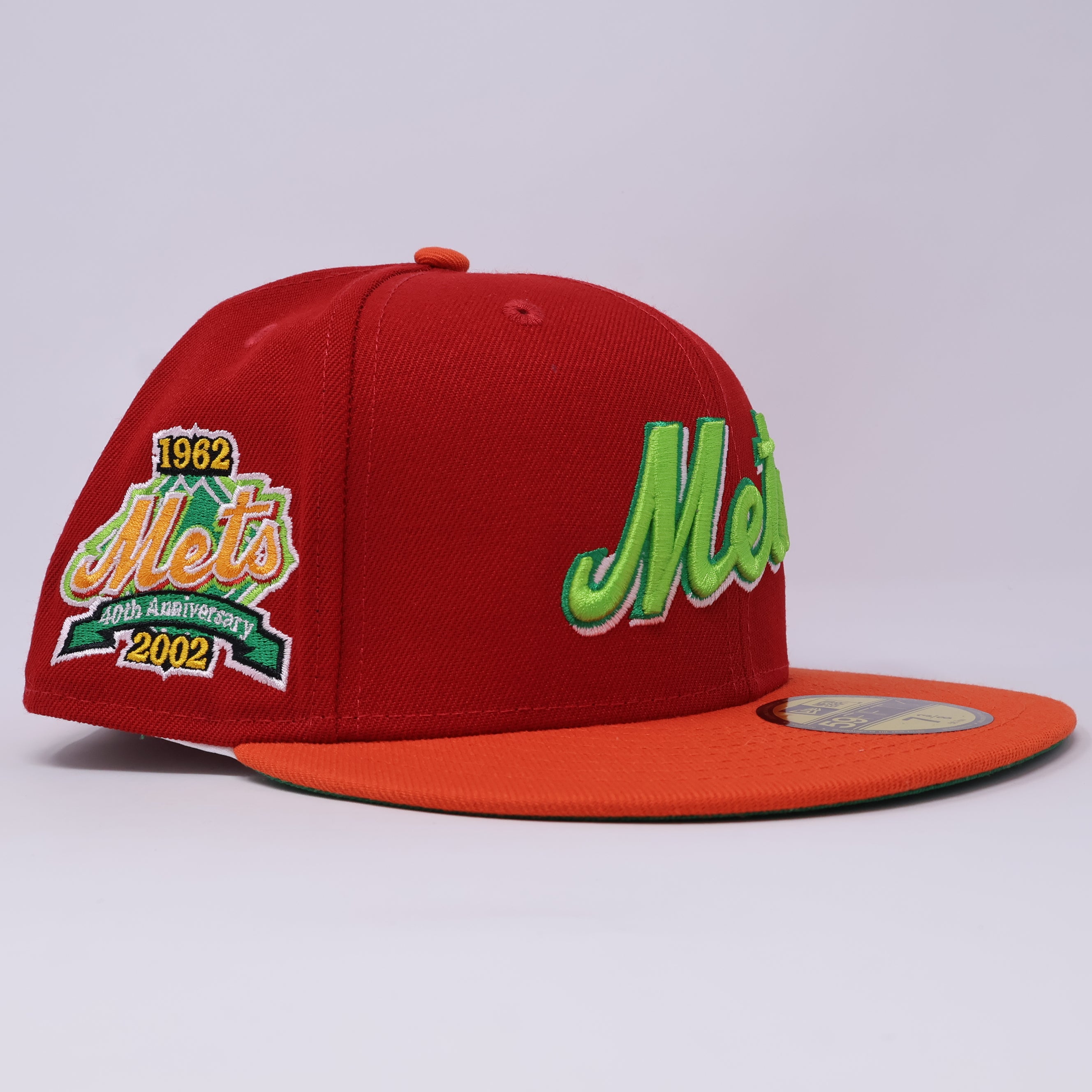 NWT 3/8 Red New York Mets 40th Anniversary 59fifty New Era Fitted Hat Cap