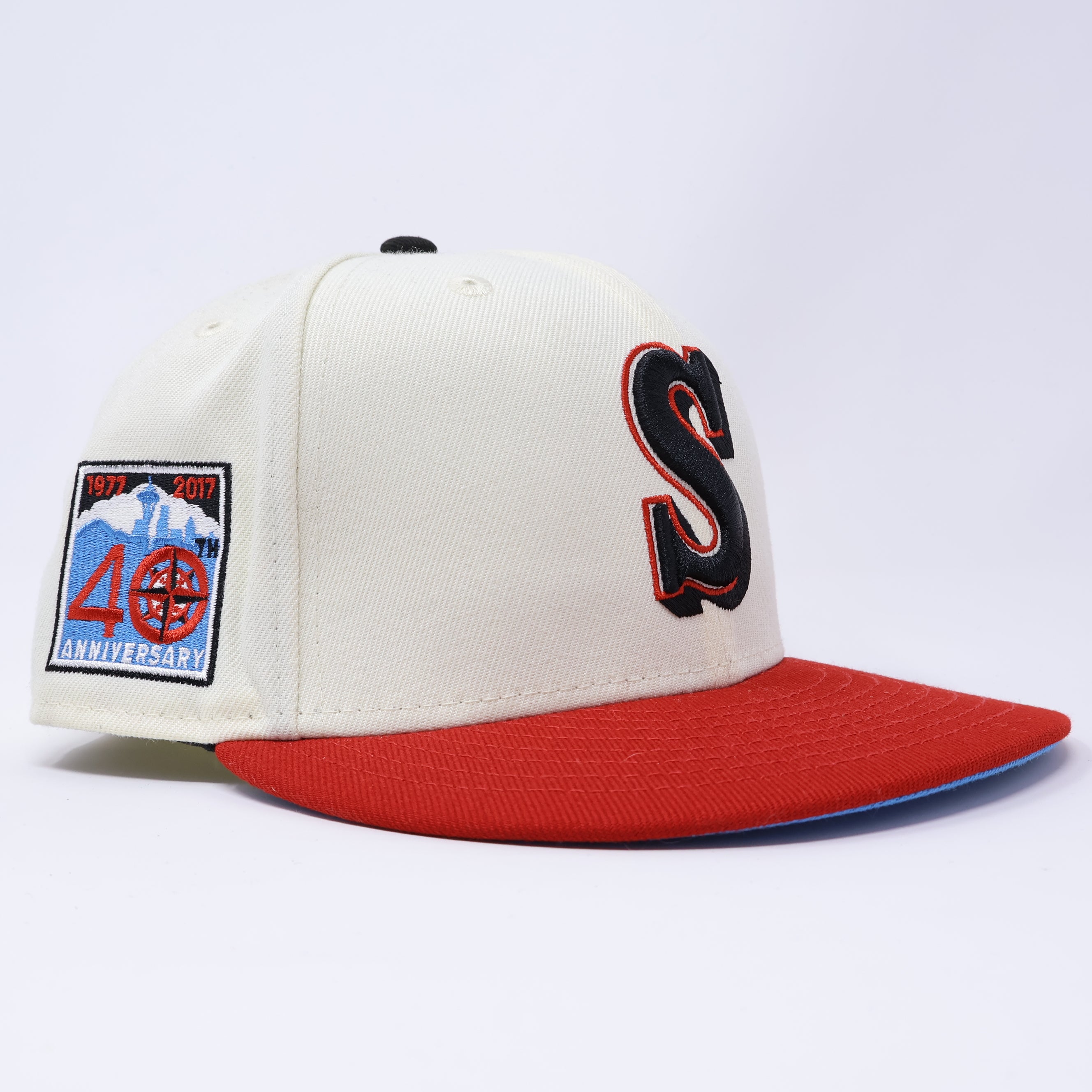 1/8 USED Chrome Red Seattle Mariners 40th Anniversary 59fifty New Era Fitted Hat Cap