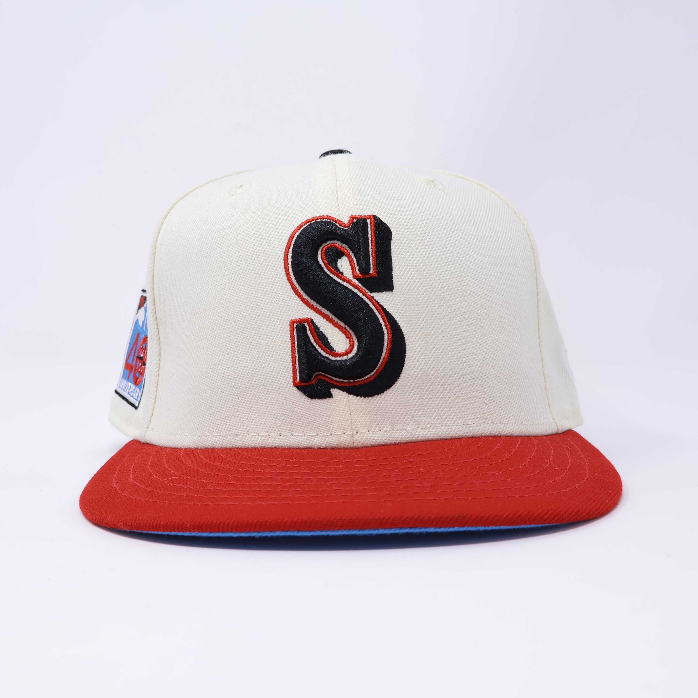 1/8 USED Chrome Red Seattle Mariners 40th Anniversary 59fifty New Era Fitted Hat Cap