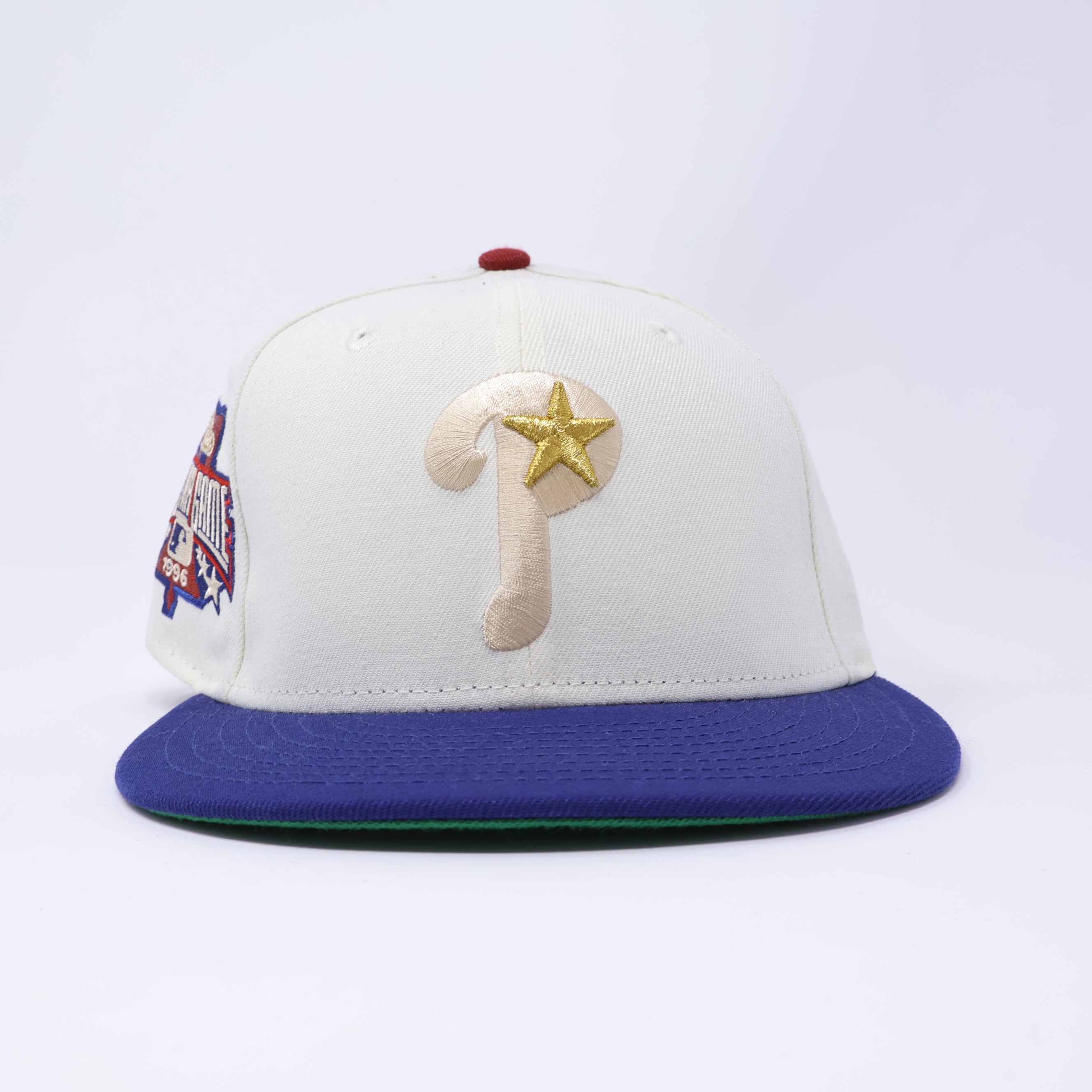 USED 6 7/8 Chrome Philadelphia Phillies 1996 All Star Game 59fifty New Era Fitted Hat Cap