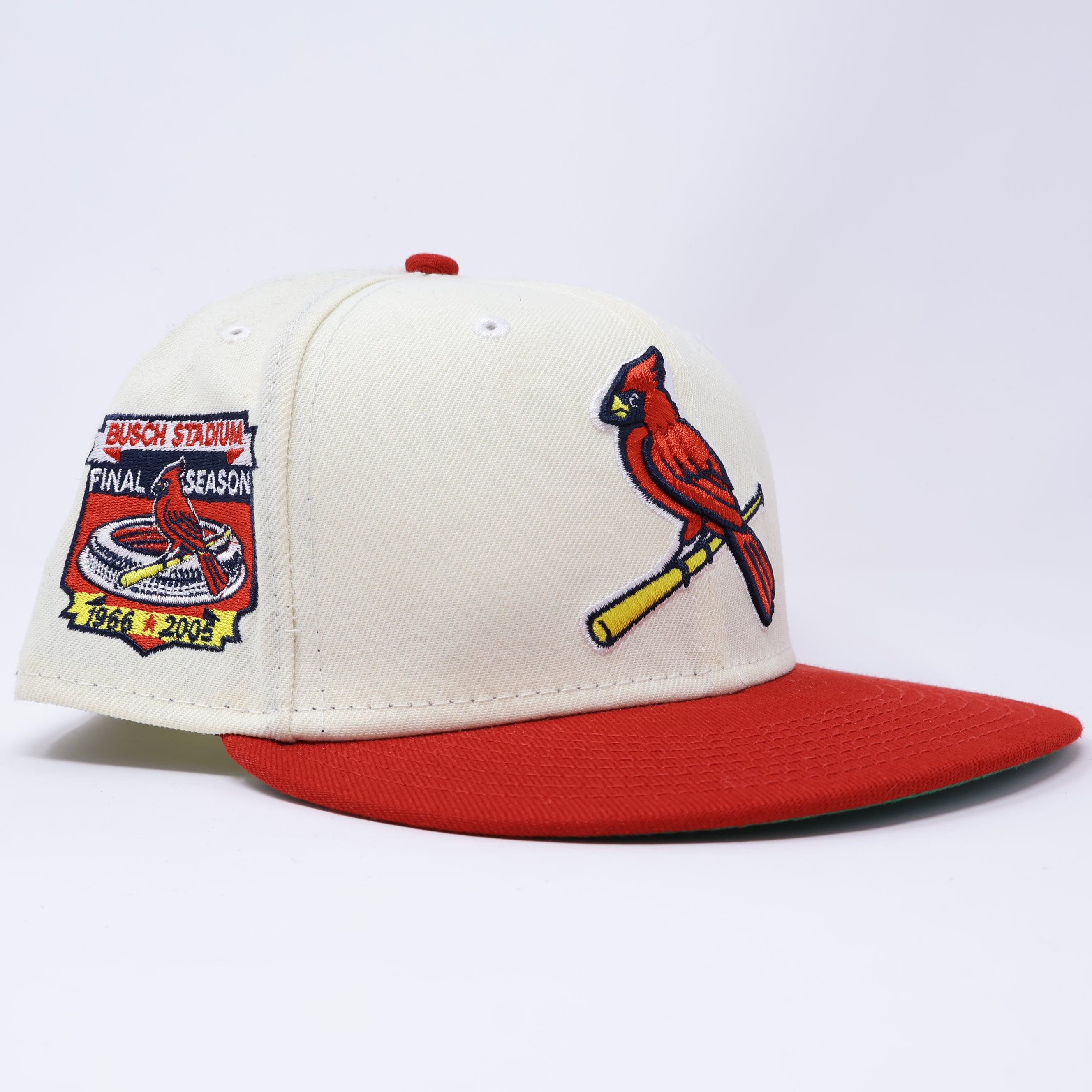 USED 3/4 Chrome St. Louis Cardinals Busch Stadium 59fifty  New Era Fitted Hat Cap