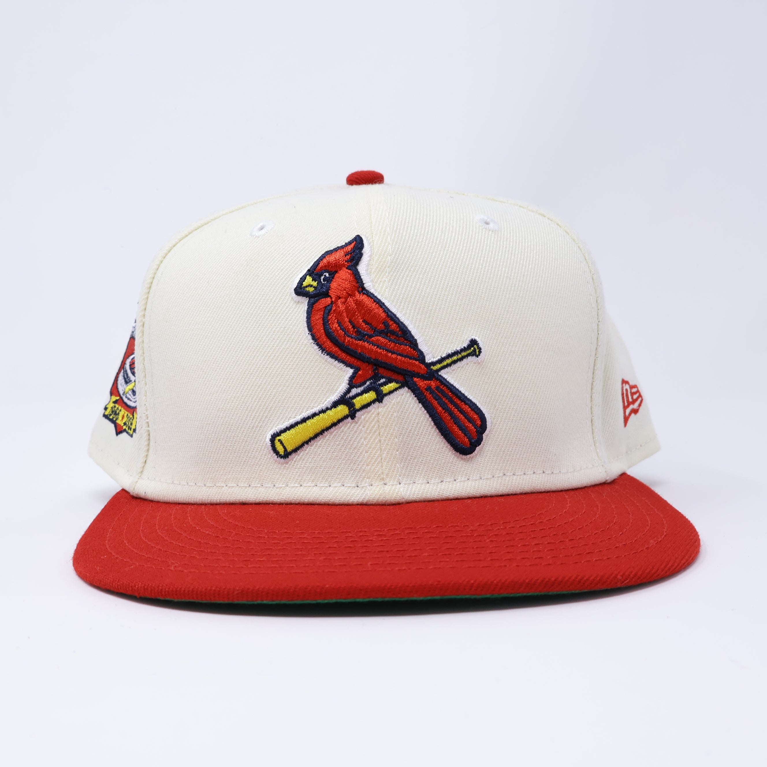 USED 3/4 Chrome St. Louis Cardinals Busch Stadium 59fifty  New Era Fitted Hat Cap