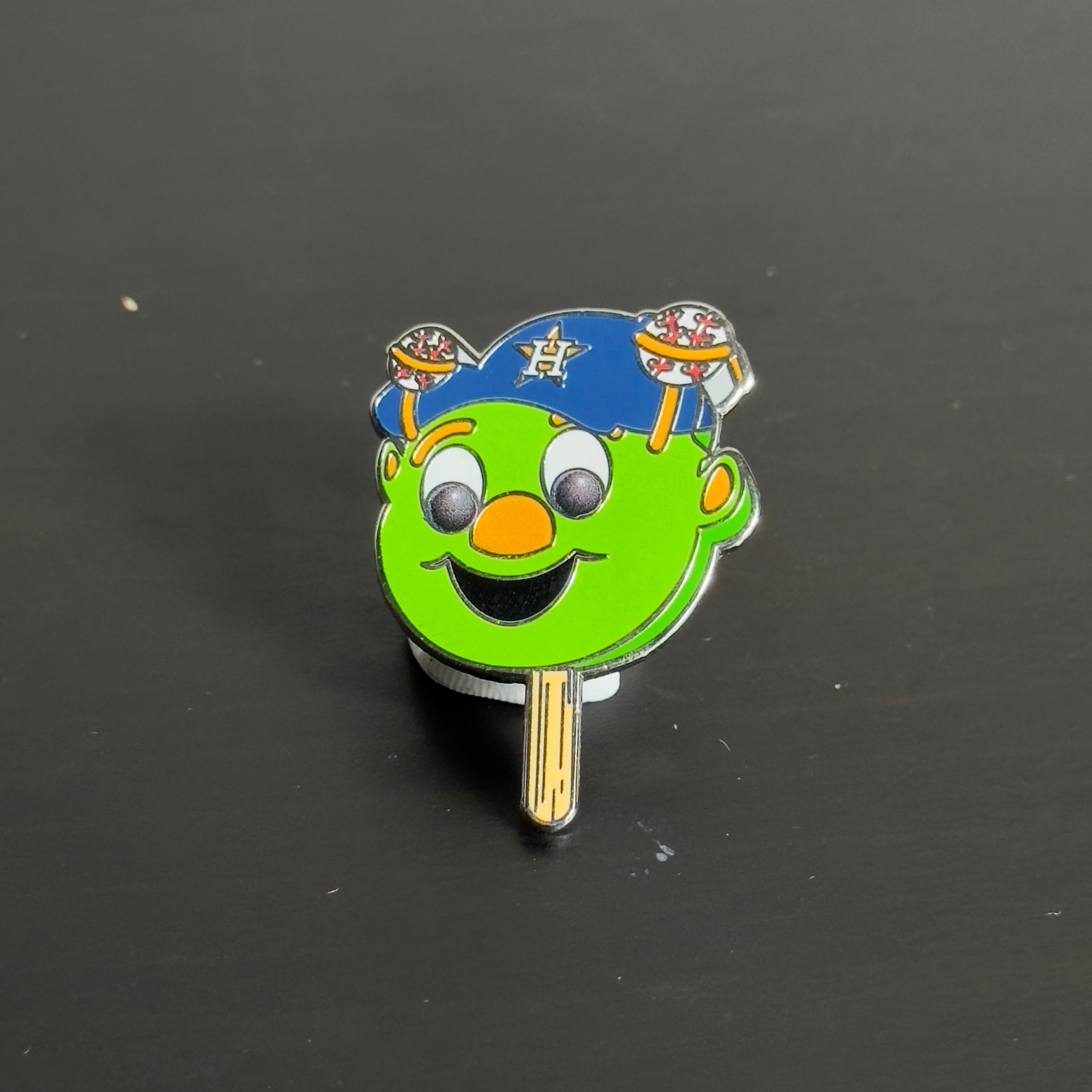 Astros Mascot Green Graphic Pin