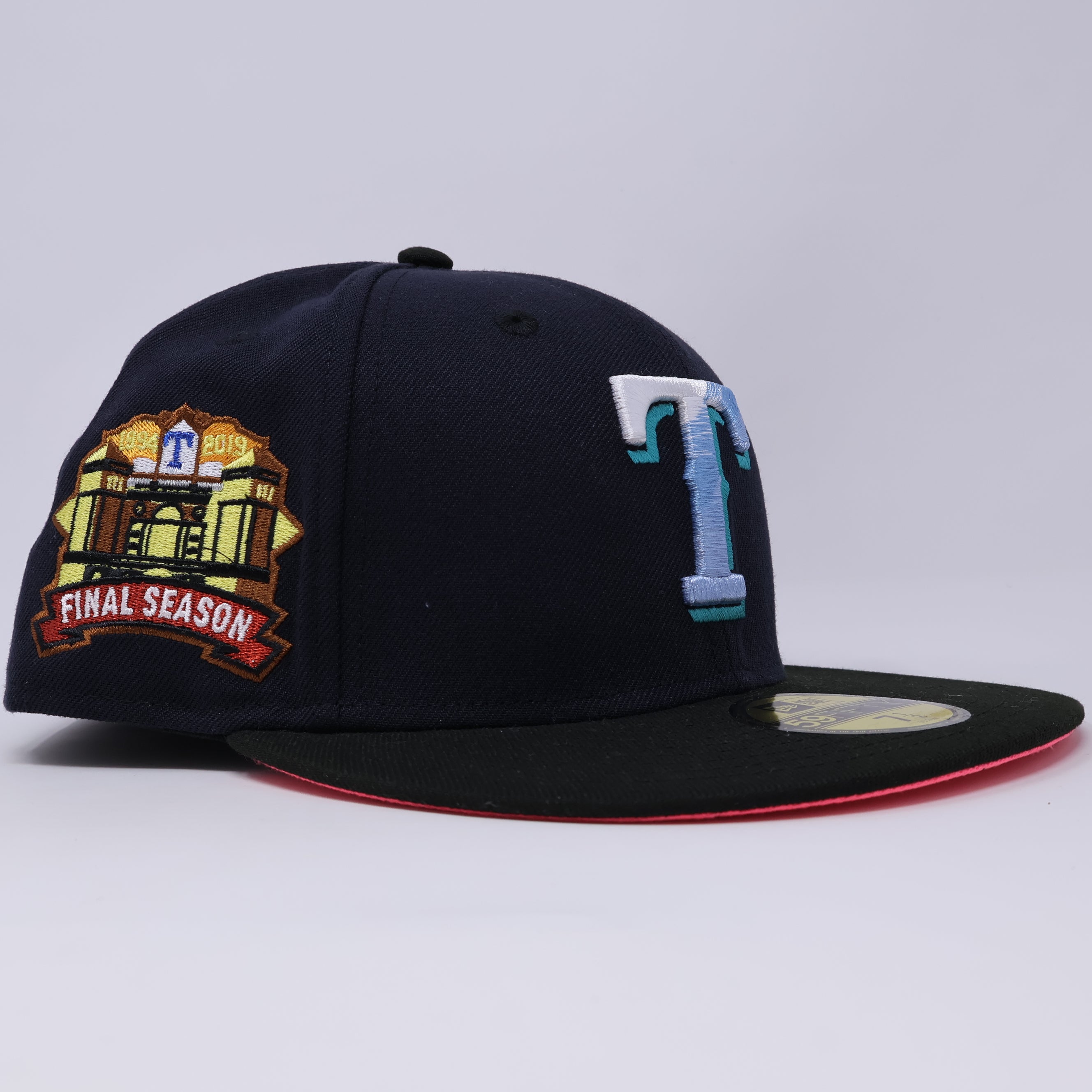NWT 1/2 Navy Texas Rangers Final Season 59fifty New Era Fitted Hat Cap
