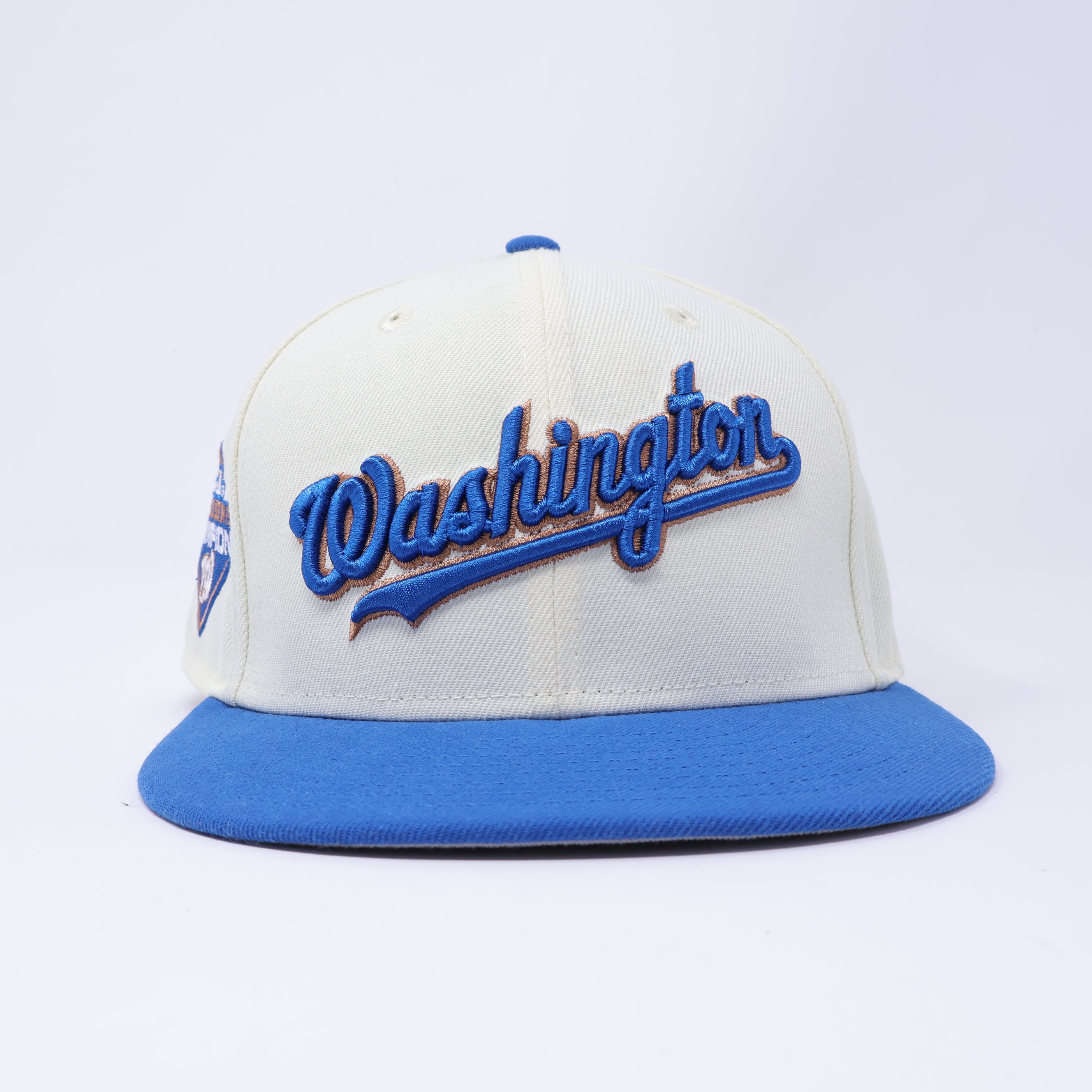 USED 1/8 Chrome Washington Nationals 2019 World Series 59fifty New Era Fitted Hat Cap
