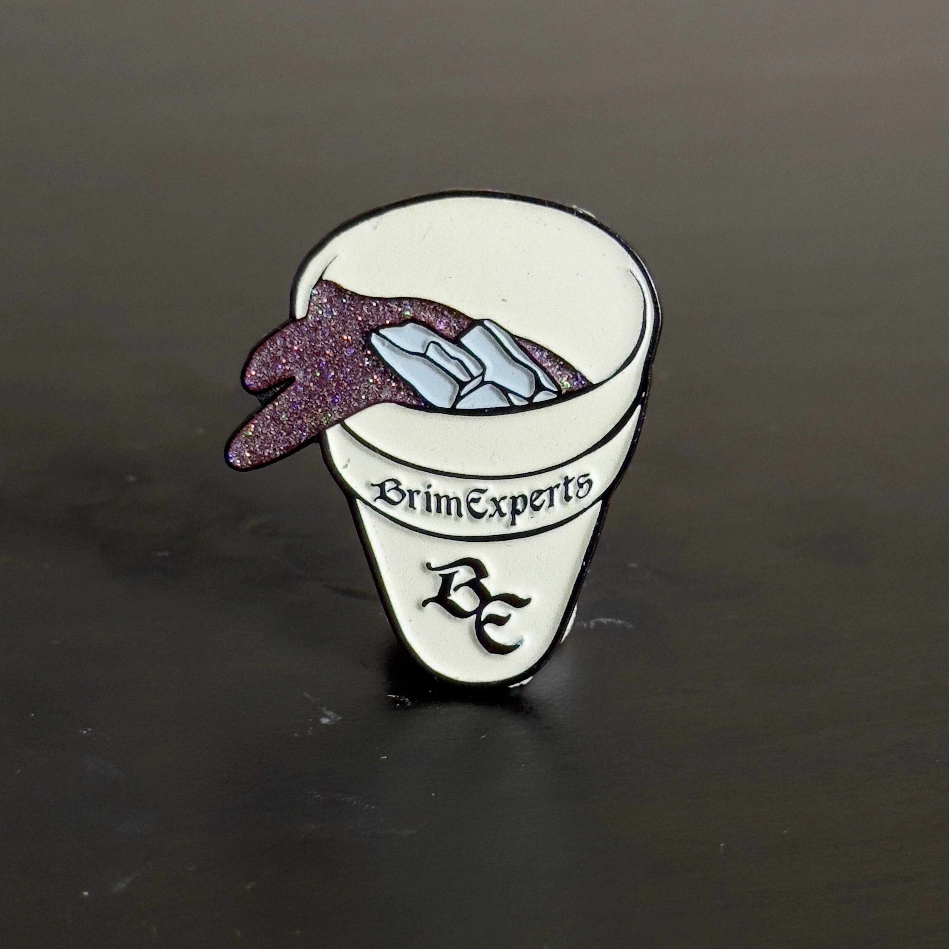 Lean Cup Purple Graphic Pin