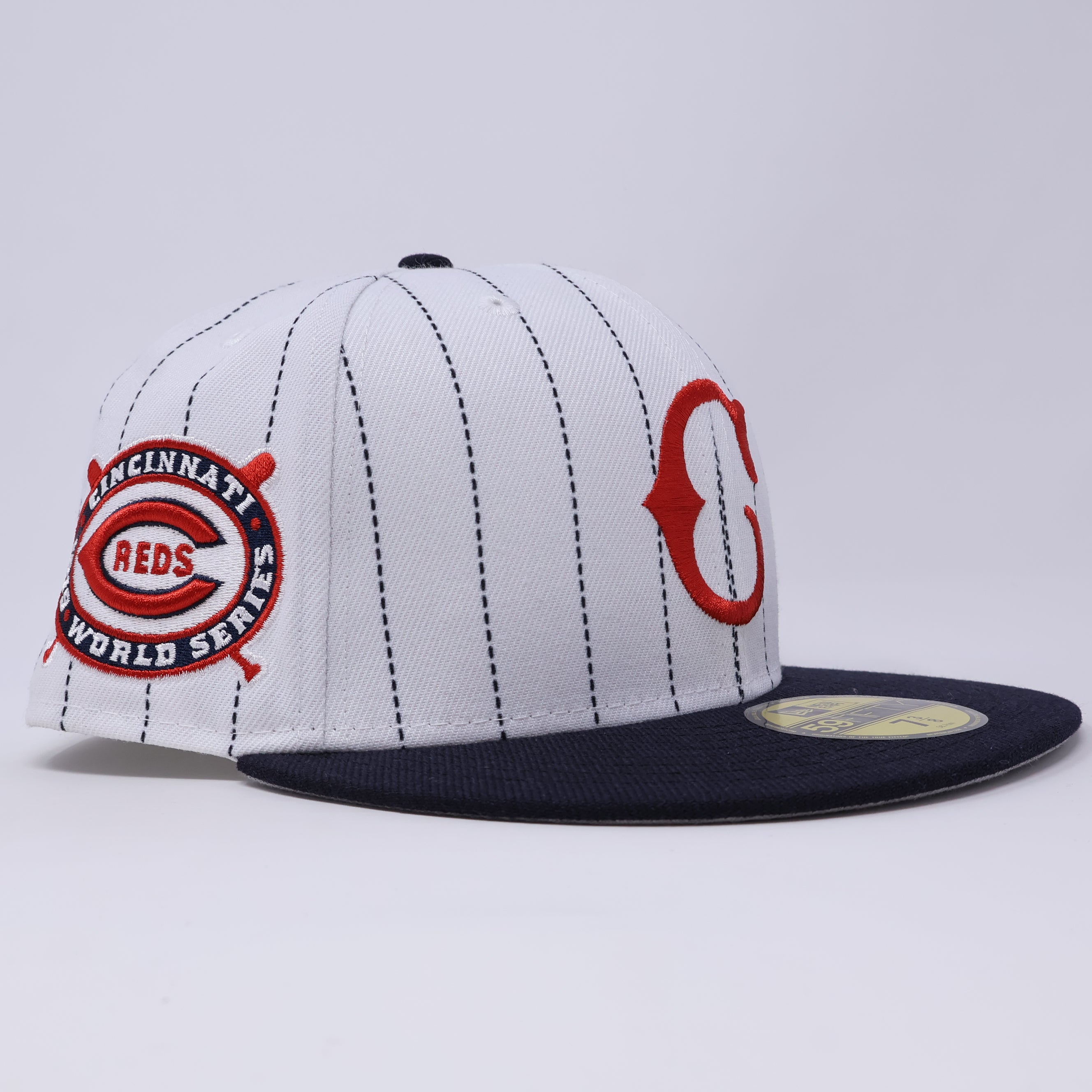 NWT 3/8 Pinstripe Cincinnati Reds 1919 World Series 59fifty New Era Fitted Hat Cap