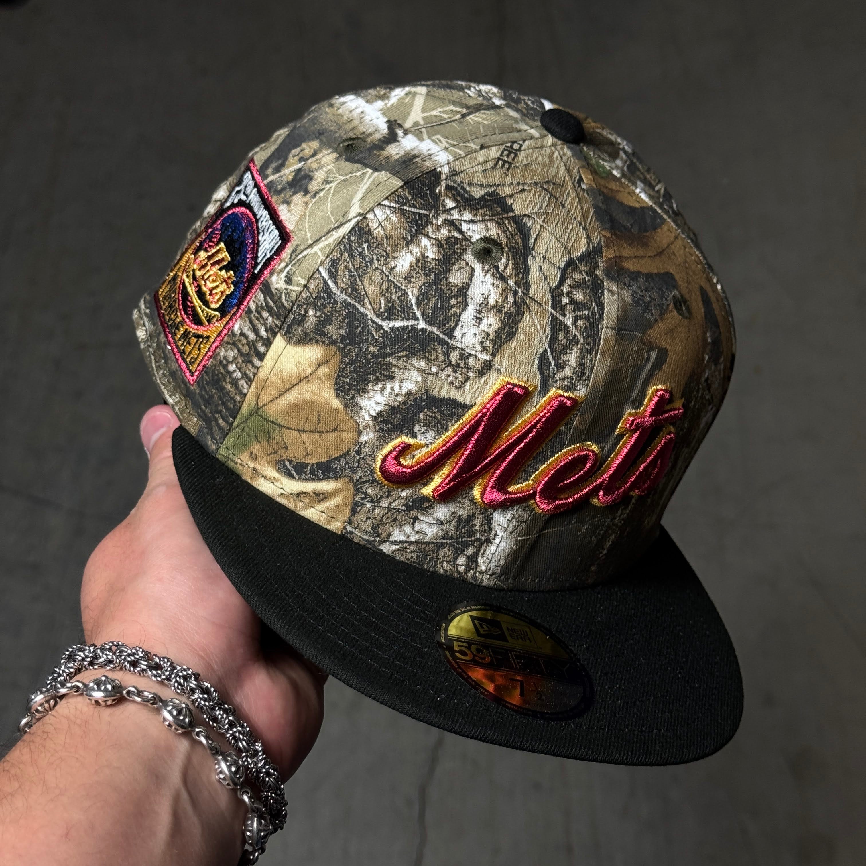 NWT 1/2 Camo Realtree New York Mets 25th Anniversary 59fifty New Era Fitted Hat Cap