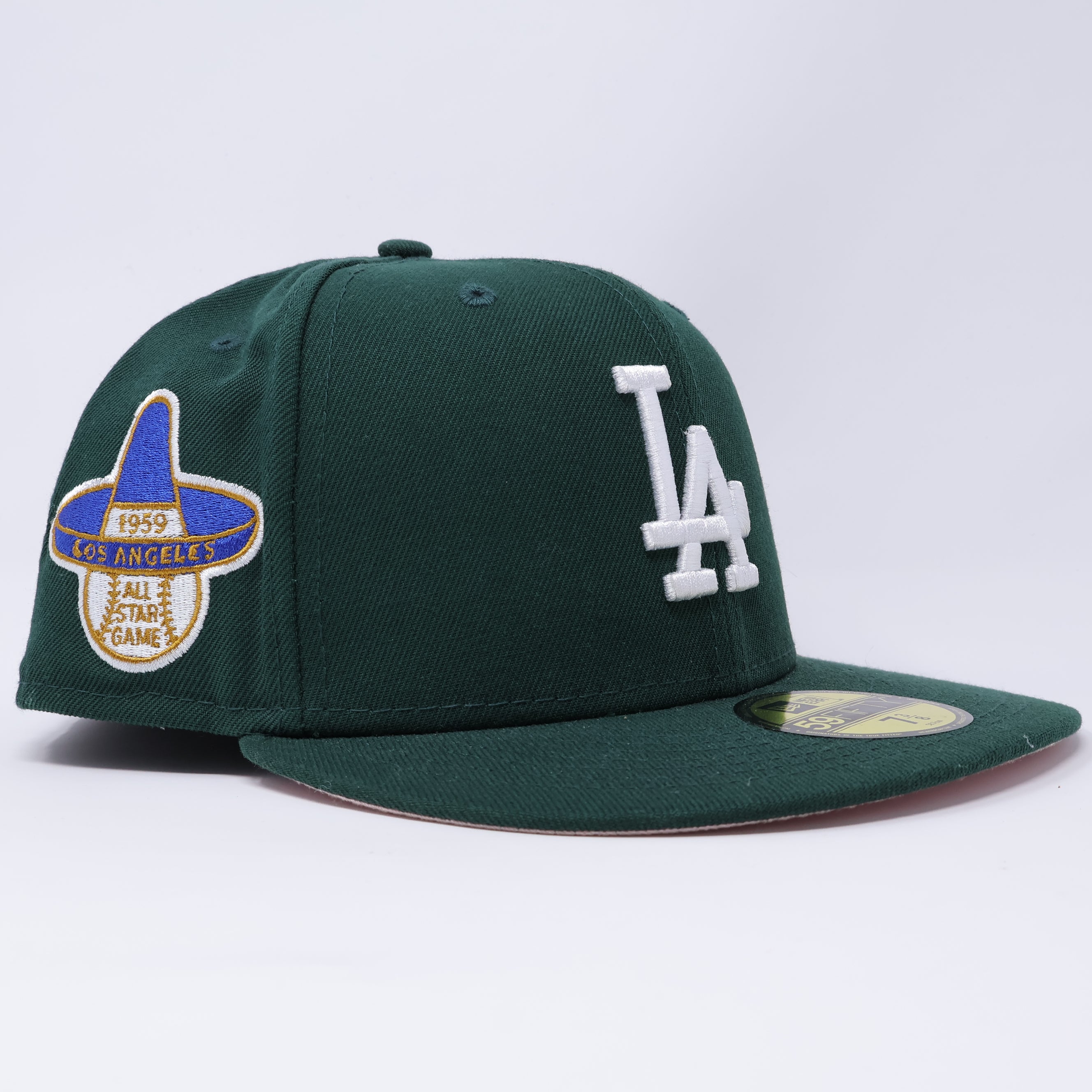 NWT 3/8 Green Los Angeles Dodgers 1959 All Star Game 59fifty New Era Fitted Hat Cap