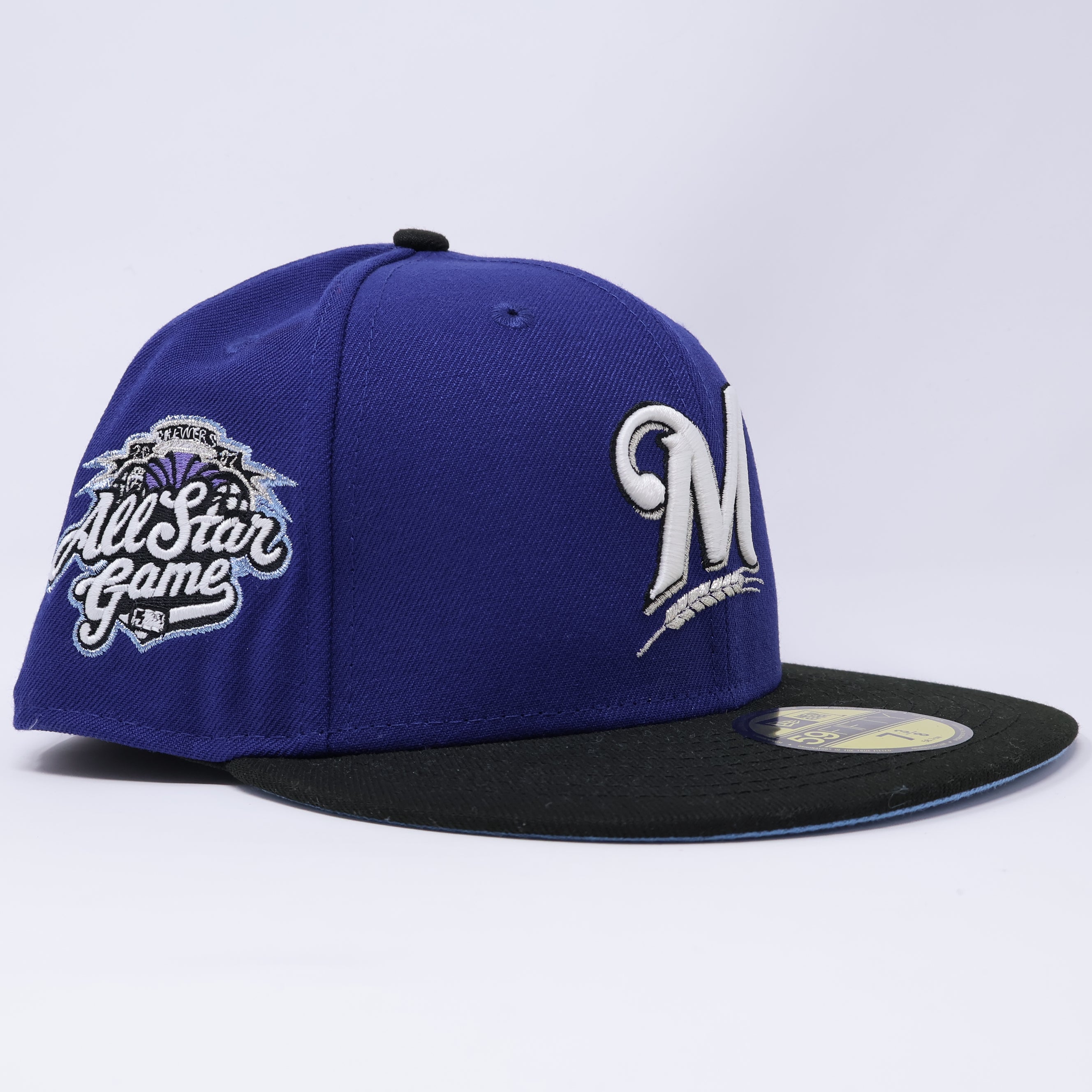 NWT 3/8 Blue Milwaukee Brewers All Star Game 59fifty New Era Fitted Hat Cap