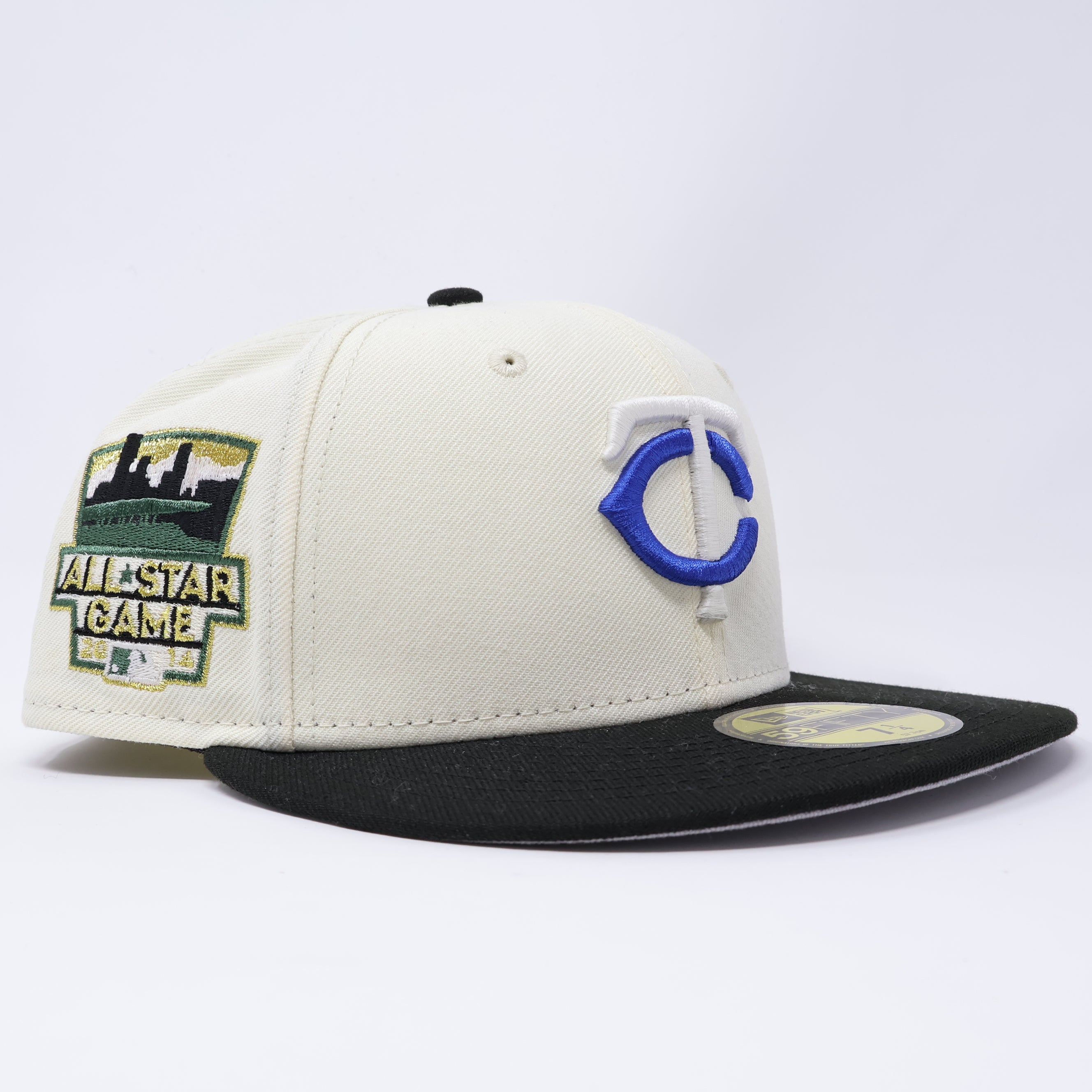 NWT 1/4 Chrome Minnesota Twins 2014 All Star Game 59fifty New Era Fitted Hat Cap