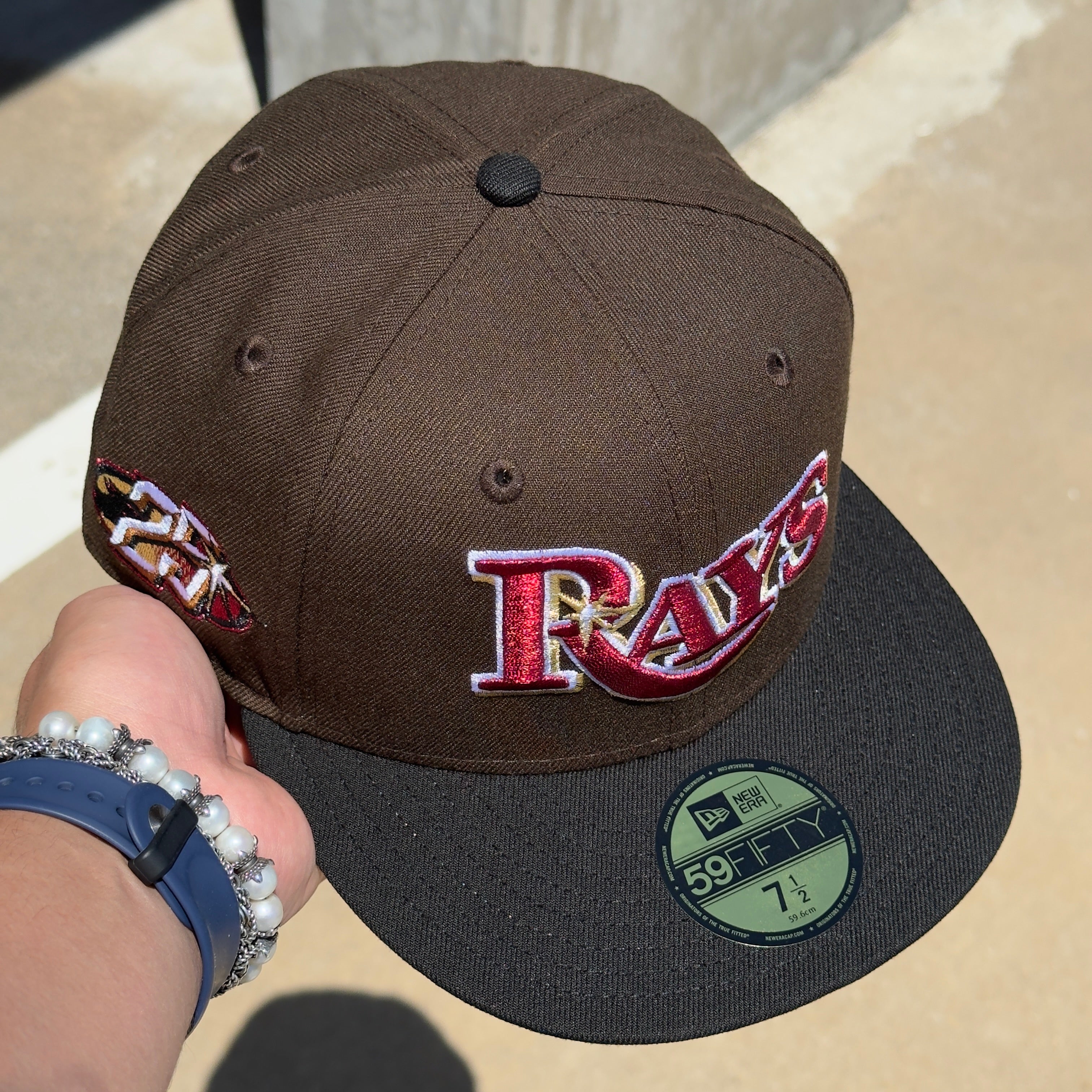 NEW Brown Tampa Bay Devil Rays 25th Anniversary 59FIFTY New Era Fitted Hat