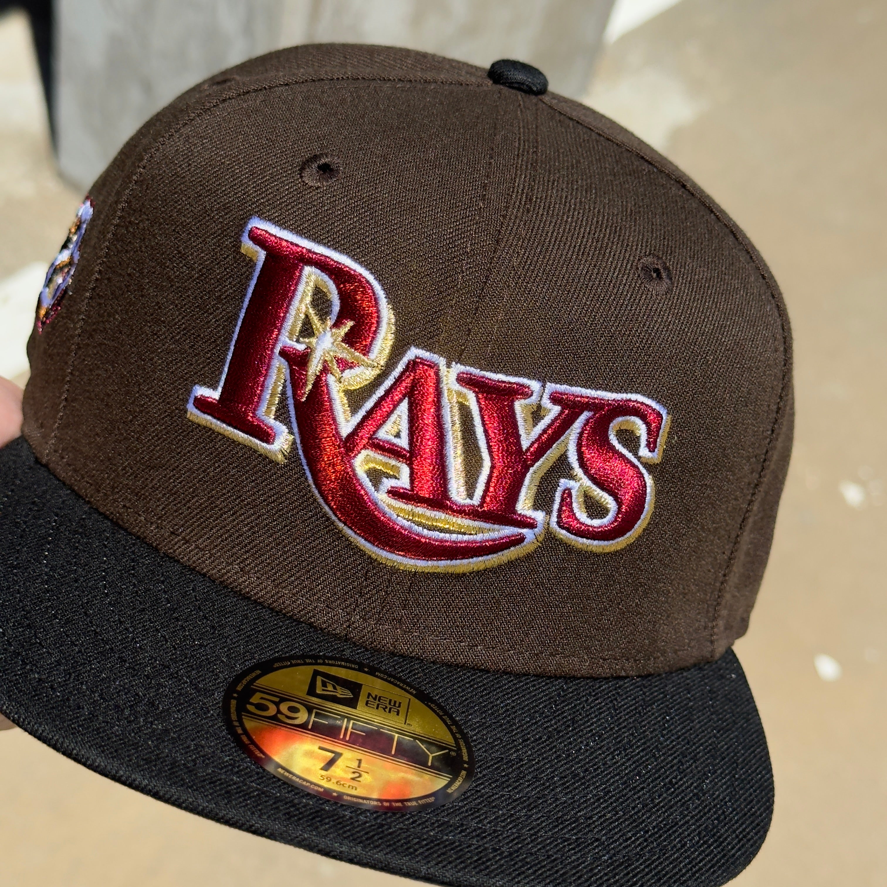 NEW Brown Tampa Bay Devil Rays 25th Anniversary 59FIFTY New Era Fitted Hat