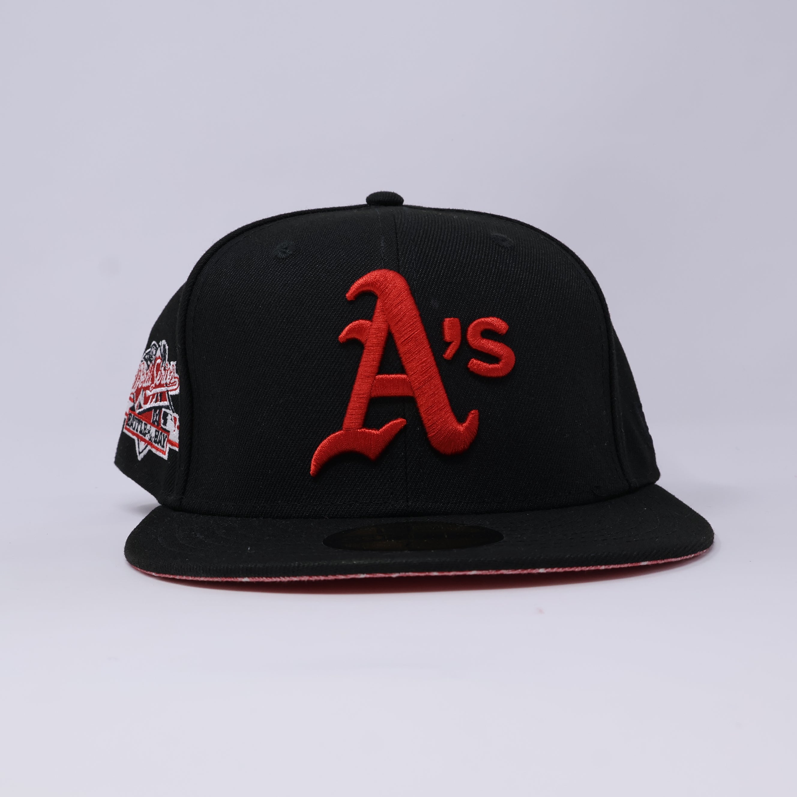 NWT 1/8 Black Oakland Athletics 1989 World Series 59fifty New Era Fitted Hat Cap