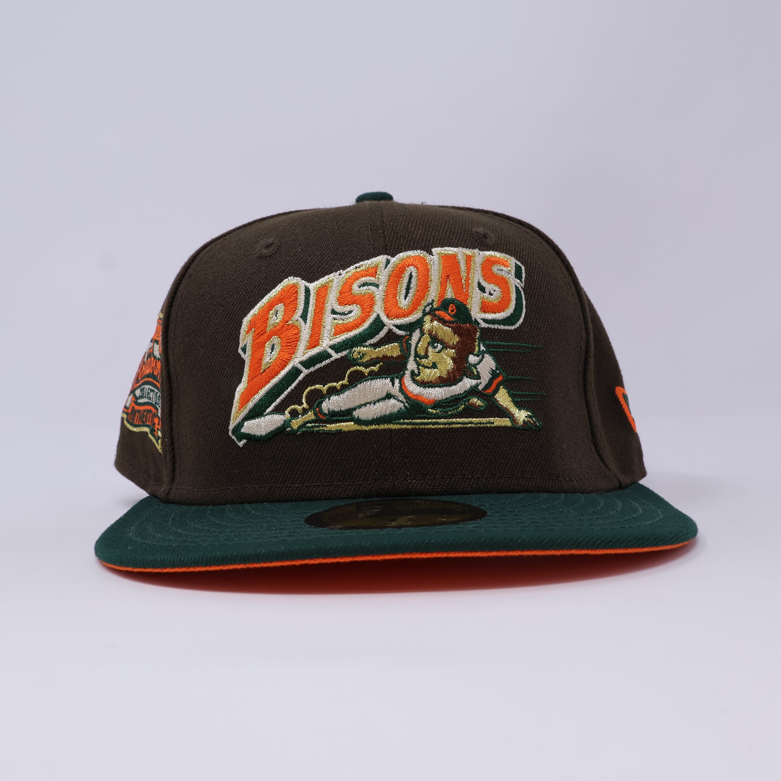 NWT 1/8 Brown Buffalo Bisons Hometown Collection 59fifty New Era Fitted Hat Cap
