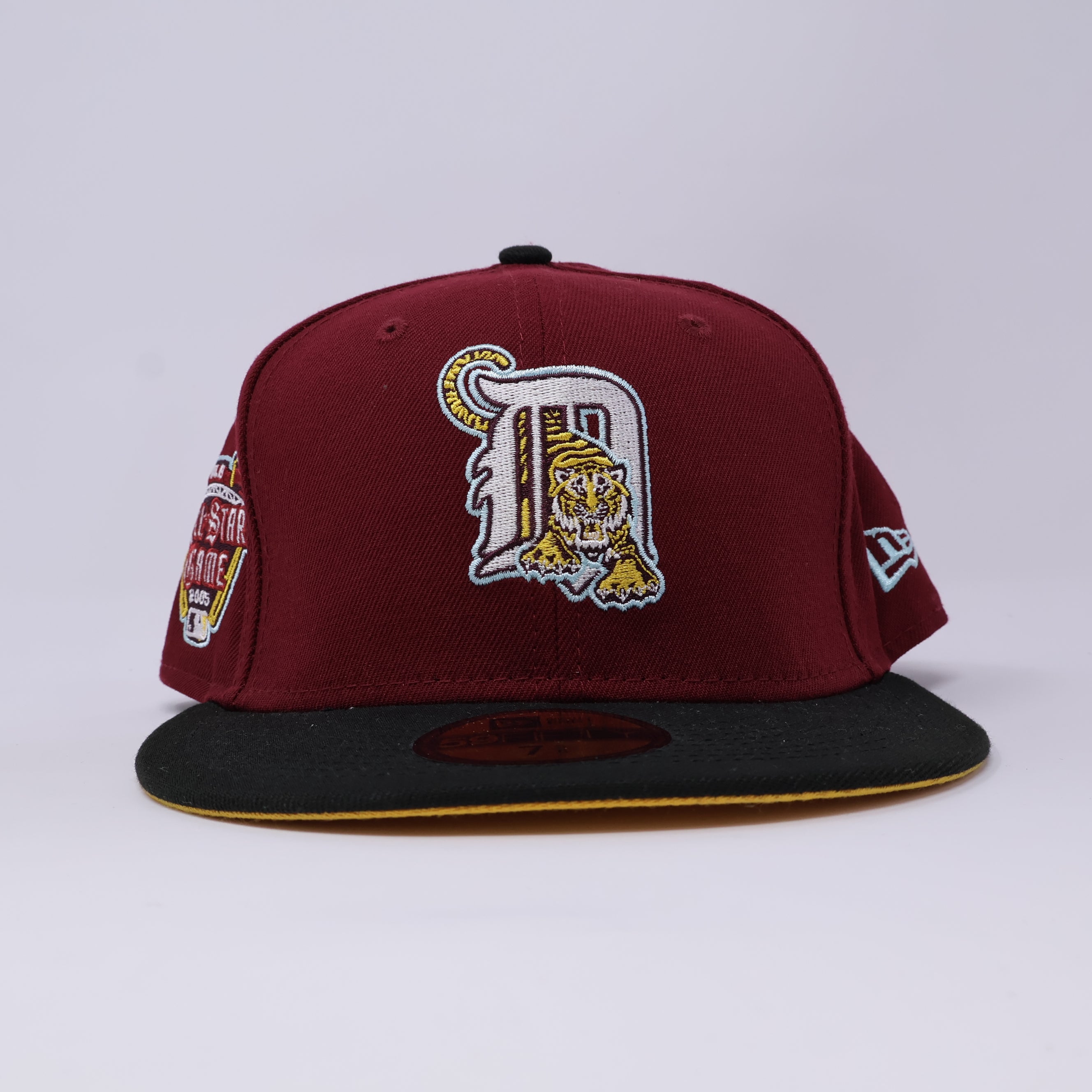NWT 1/8 Maroon Detroit Tigers 2005 All Star Game 59fifty New Era Fitted Hat Cap