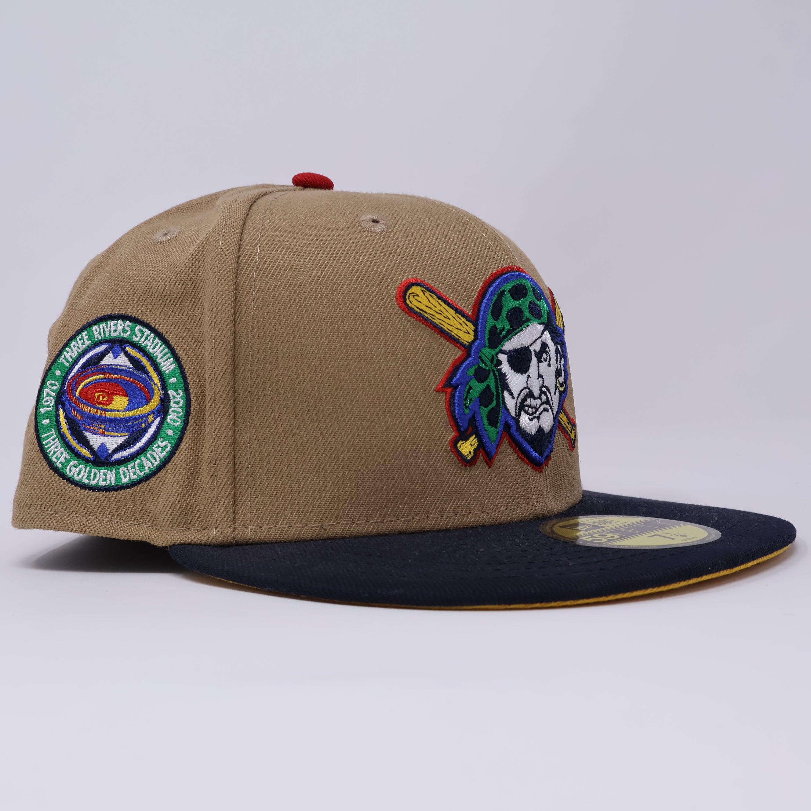 NWT 1/8 Khaki Pittsburgh Pirates Three Rivers Stadium 59fifty New Era Fitted Hat Cap