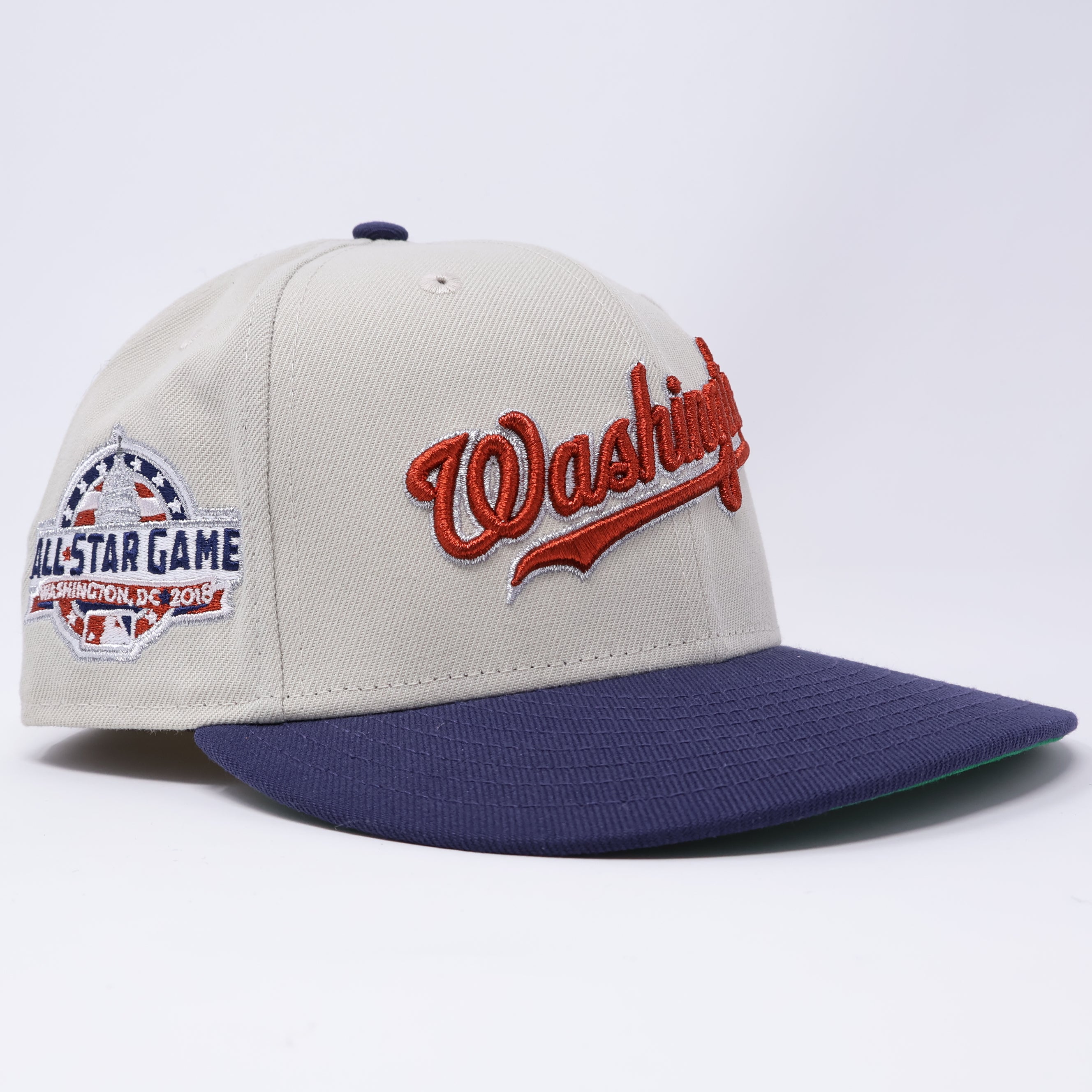 USED 1/4 Stone Washington Nationals All Star Game 59fifty New Era Fitted Hat Cap