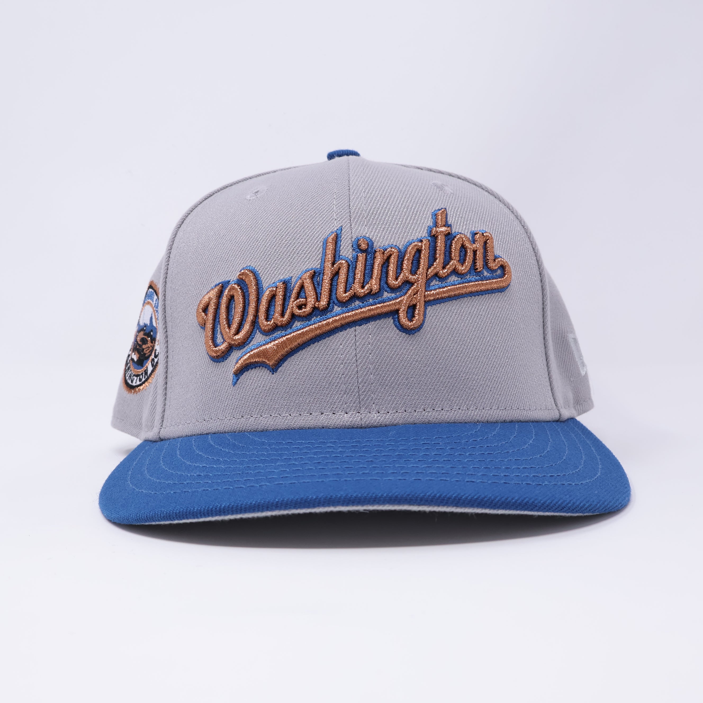USED 1/4 Gray Washington Nationals 2008 Inaugural 59fifty New Era Fitted Hat Cap